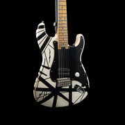 EVH Striped Series '78 Eruption in White with Black Stripes Relic