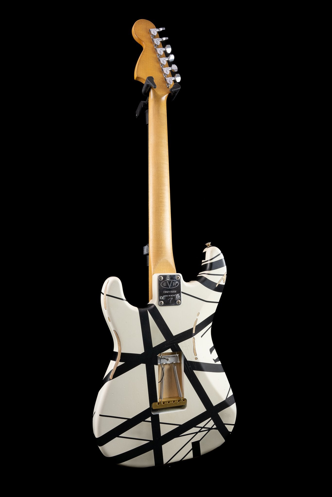 EVH Striped Series '78 Eruption in White with Black Stripes Relic