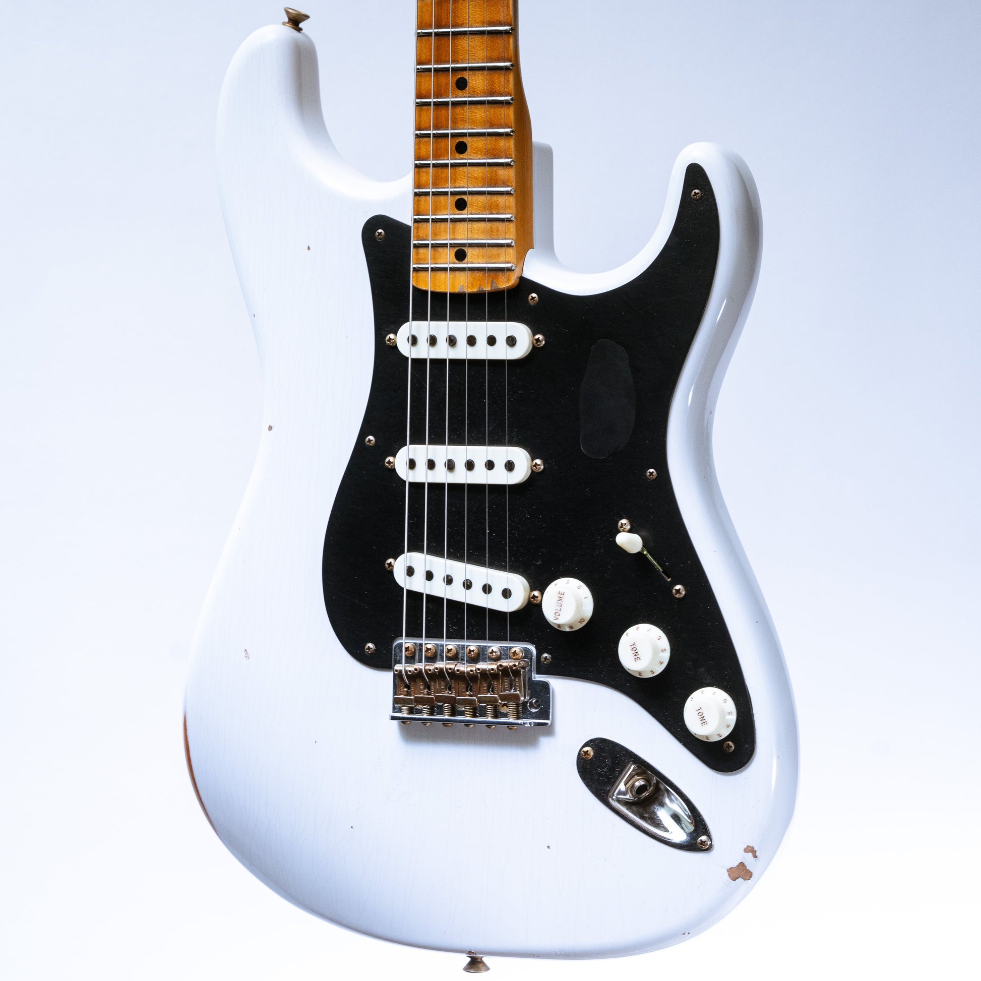 Fender Custom Shop Ancho Poblano Stratocaster Relic in Opaque White Blonde