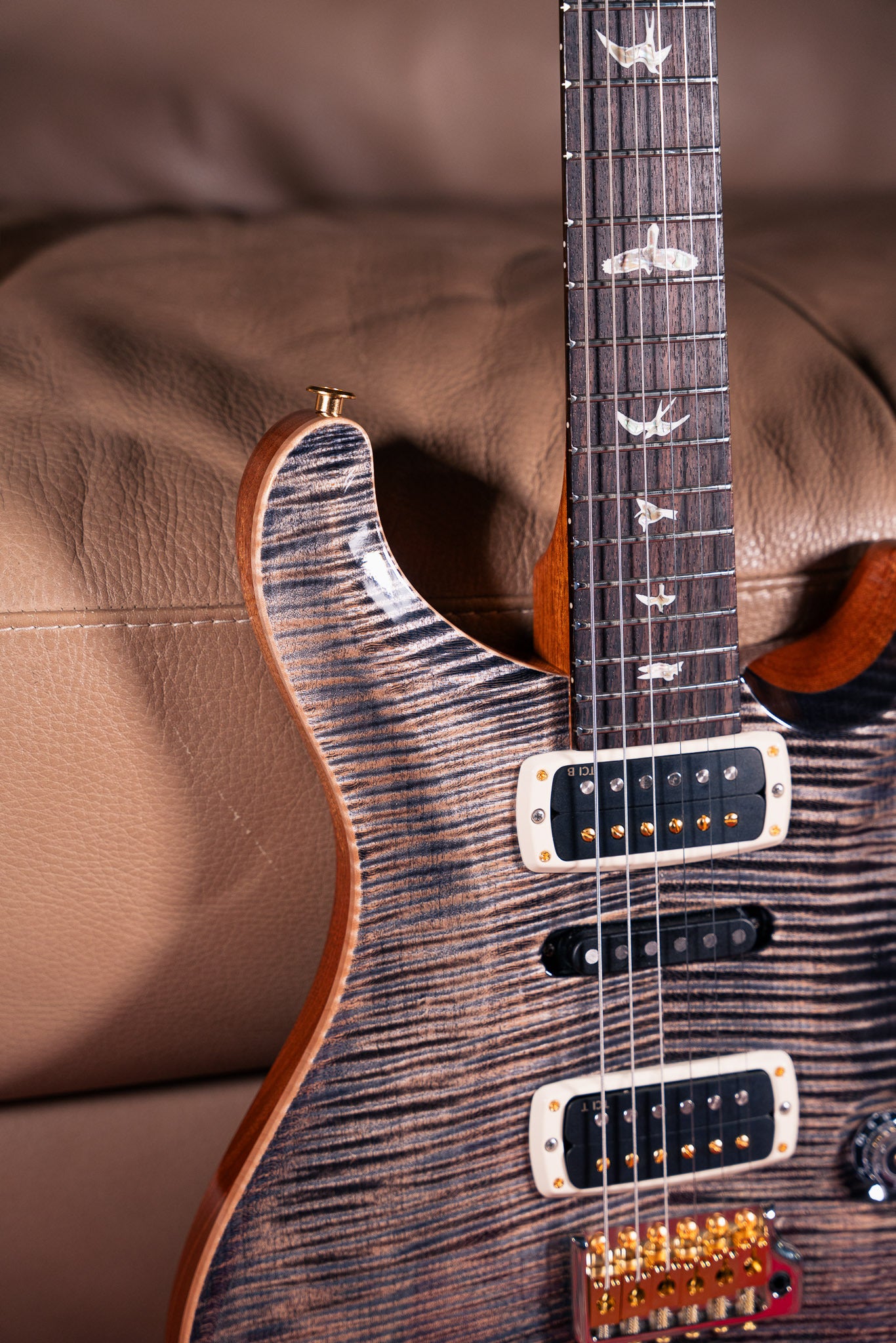 PRS Modern Eagle V 10 Top in Charcoal Burst