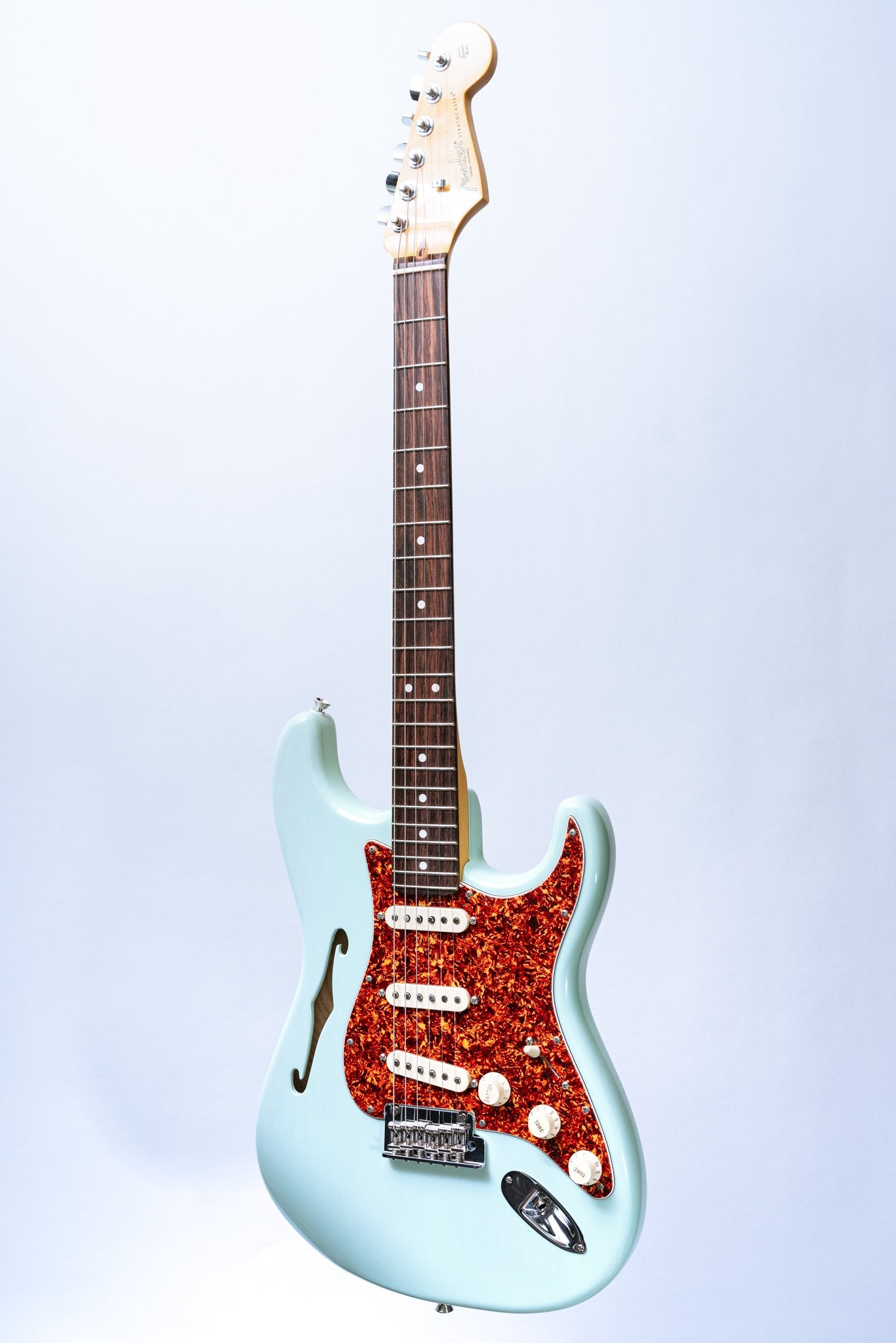 Fender LTD American Professional II Thinline Stratocaster in Transparent Surf Green