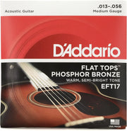 D'Addario EFT17 Flat Tops Phosphor Bronze Acoustic Guitar Strings 13-56