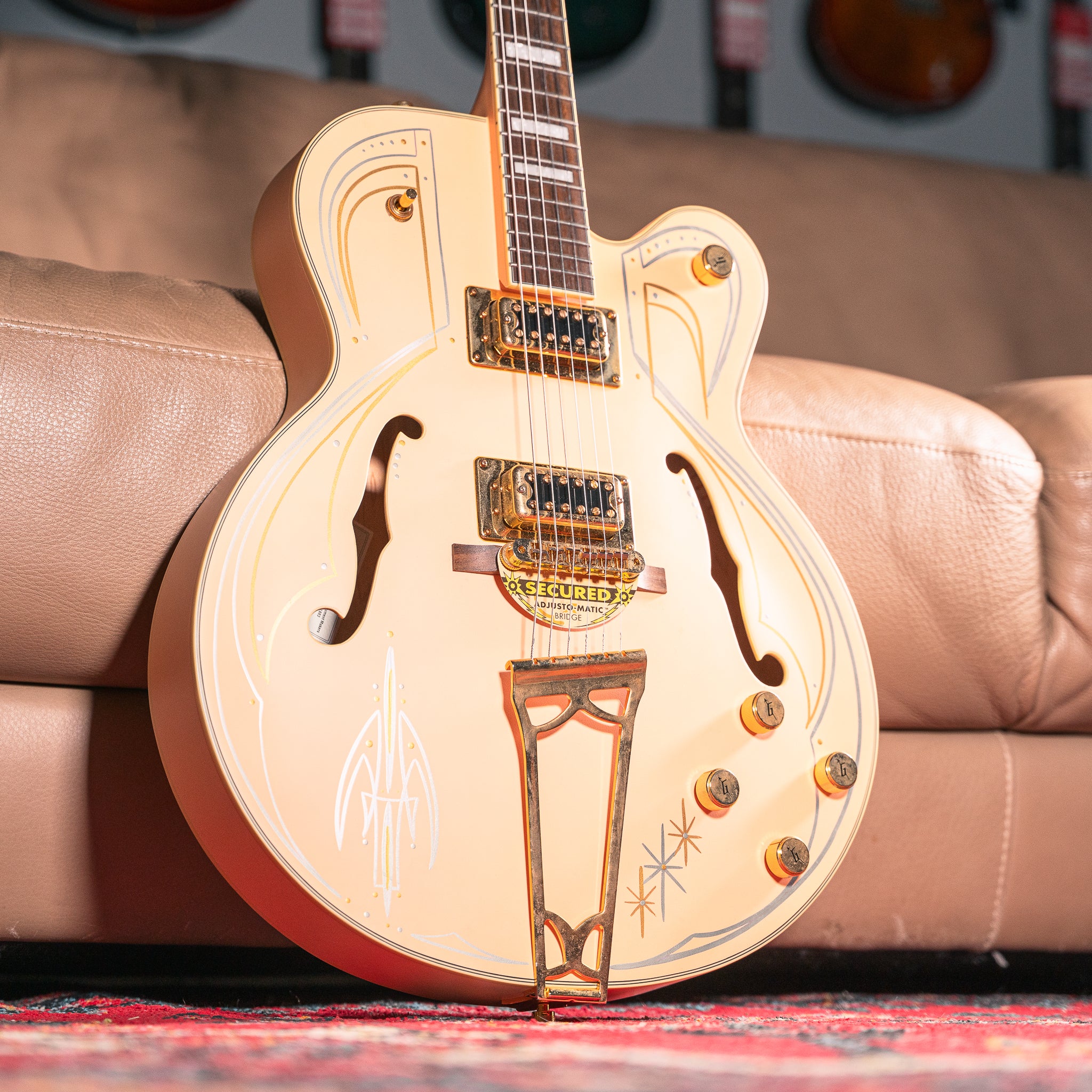 Gretsch - 2013 - G5191 Tim Armstrong in Man Salmon with Pinstriping by Hot Rod Walt