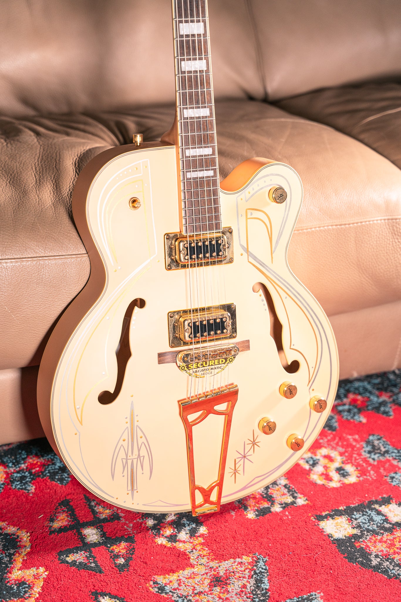 Gretsch - 2013 - G5191 Tim Armstrong in Man Salmon with Pinstriping by Hot Rod Walt