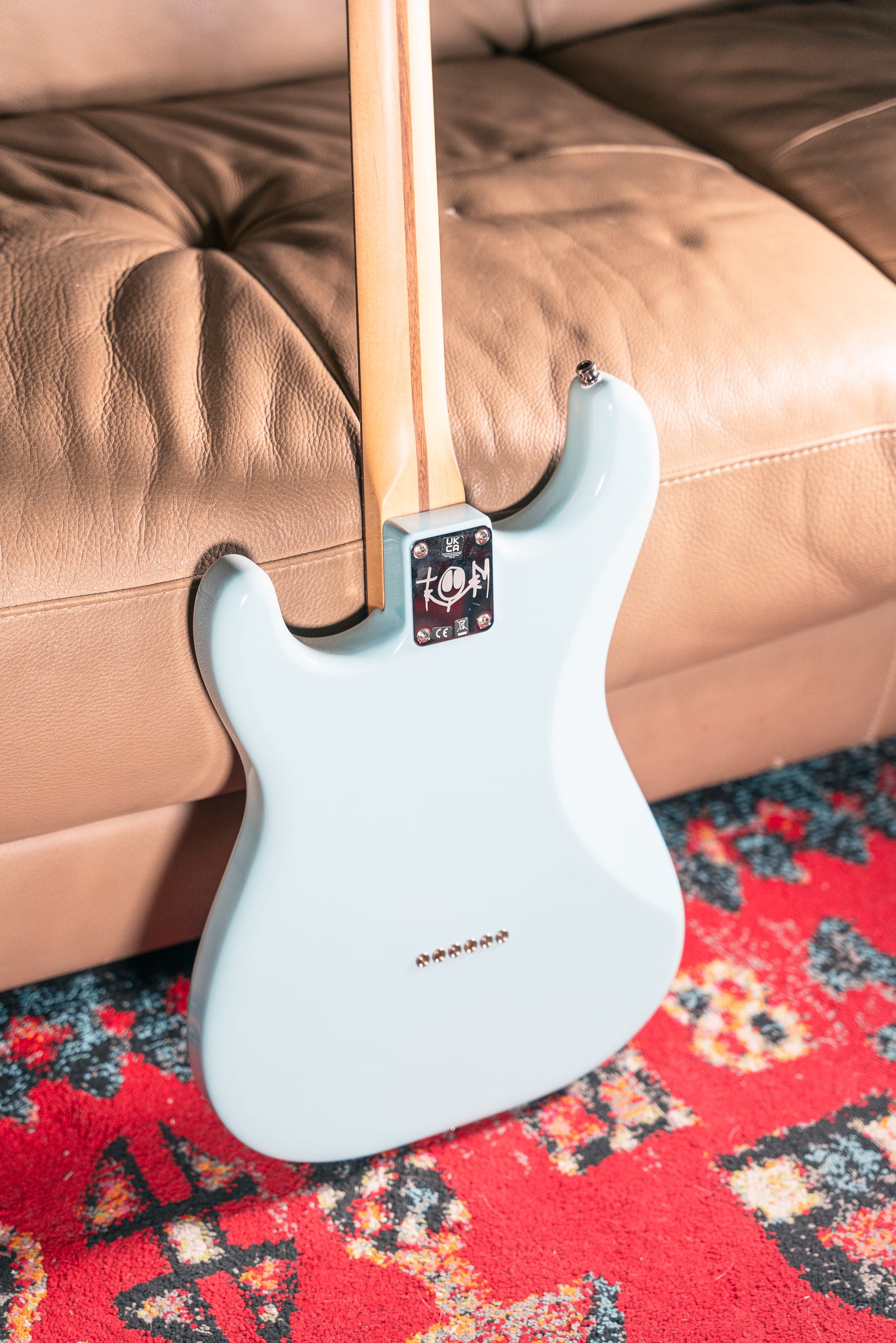 Fender Tom Delonge Stratocaster in Daphne Blue, Pre-Owned