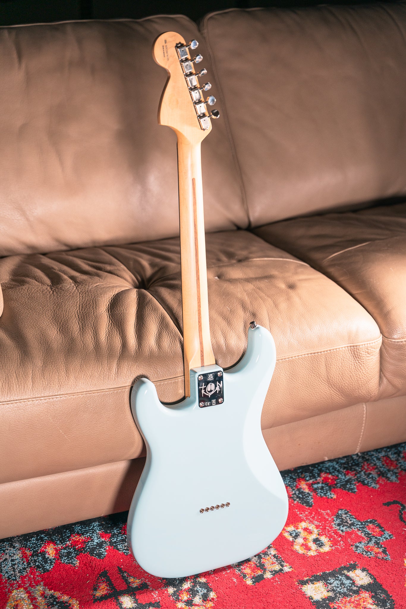 Fender Tom Delonge Stratocaster in Daphne Blue, Pre-Owned