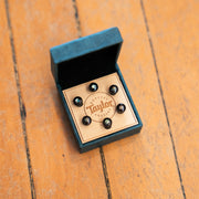 Taylor Bone Bridge Pin Set Brown with Abalone (5" Taper)