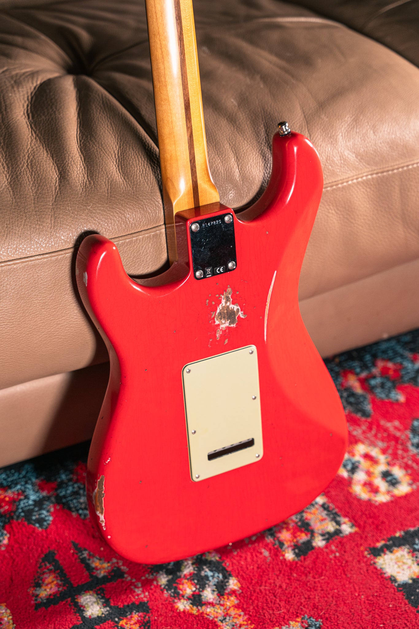 Fender Custom Shop Deluxe Stratocaster Relic in Aged Fiesta Red