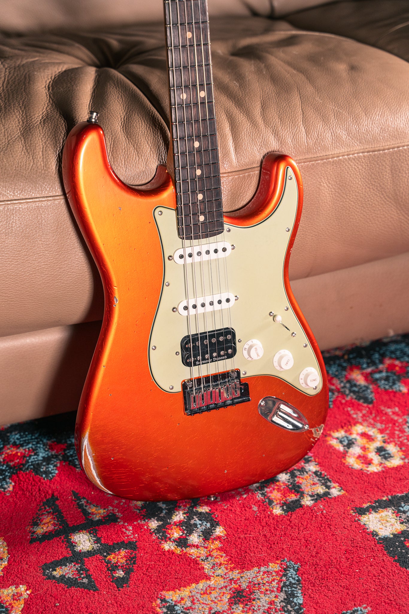 Fender Custom Shop Deluxe Stratocaster Relic in Candy Tangerine