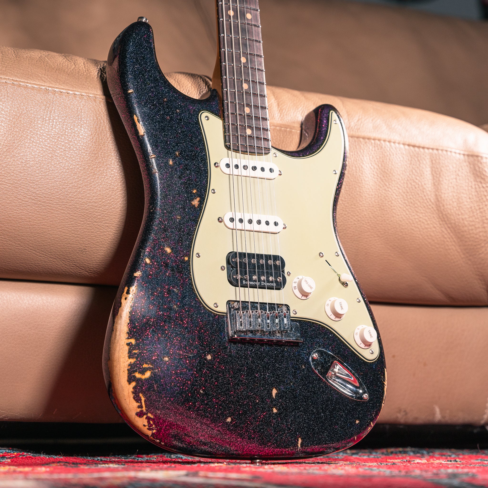 Fender Custom Shop Deluxe Stratocaster Relic in Magenta Sparkle, Pre-Owned