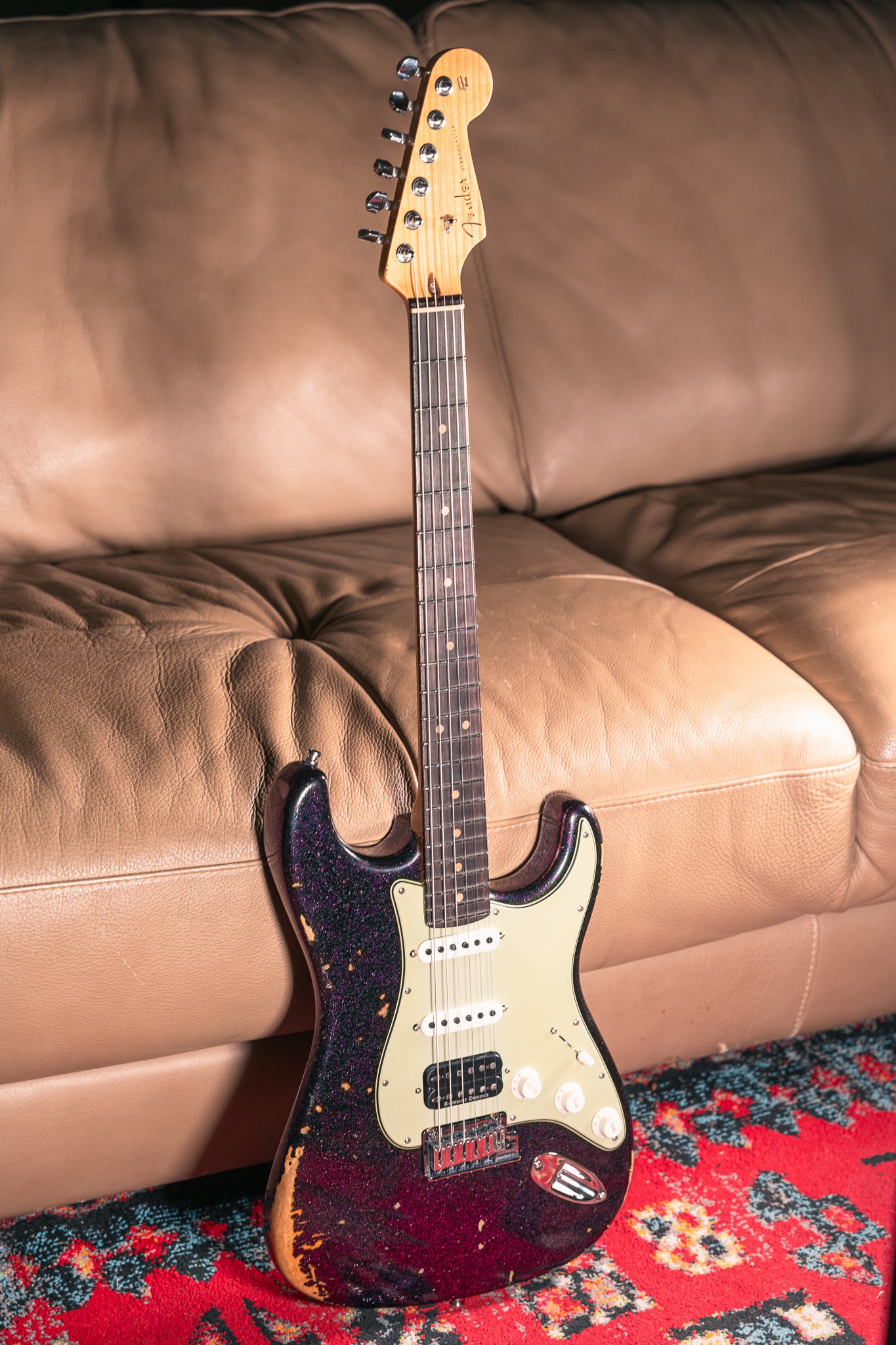 Fender Custom Shop Deluxe Stratocaster Relic in Magenta Sparkle, Pre-Owned
