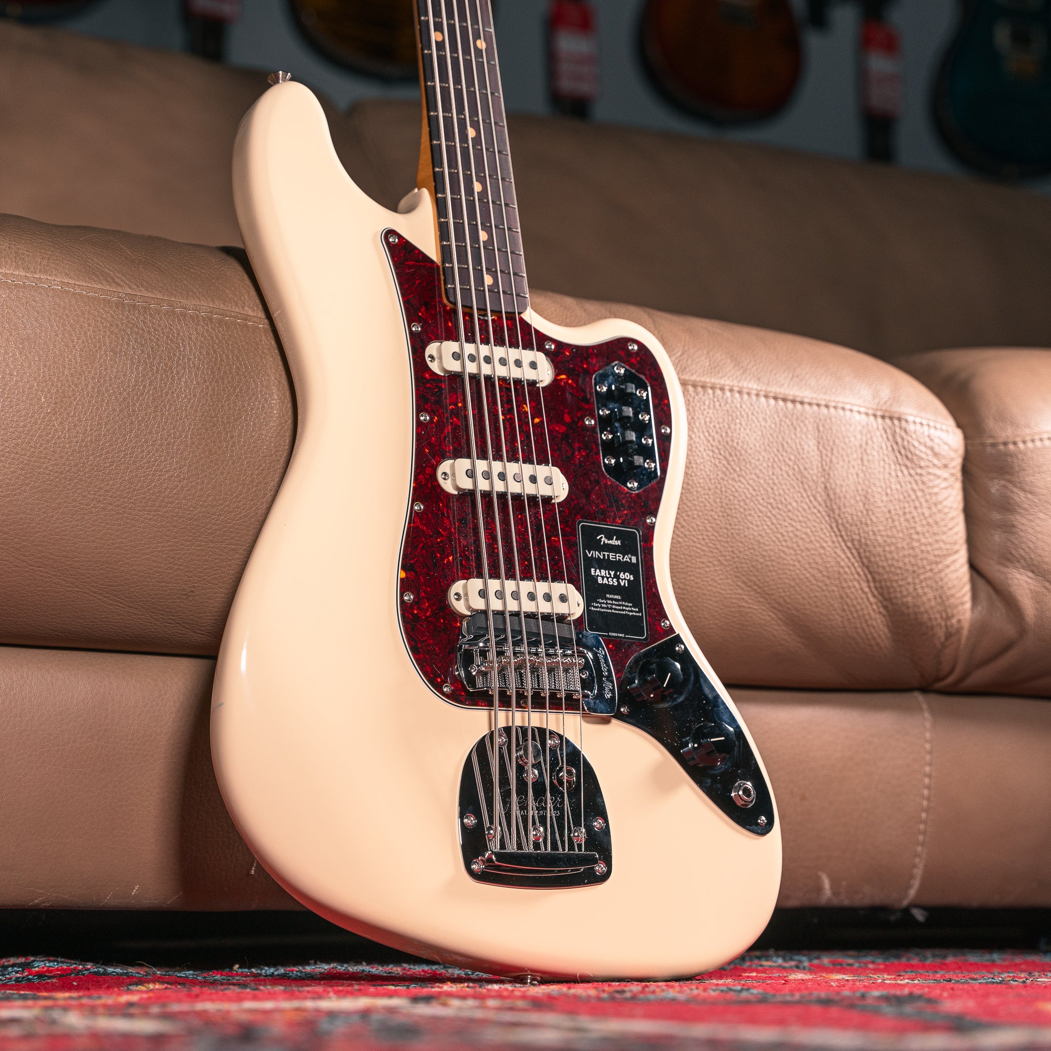 Fender Vintera III Early '60s Bass VI in Olympic White