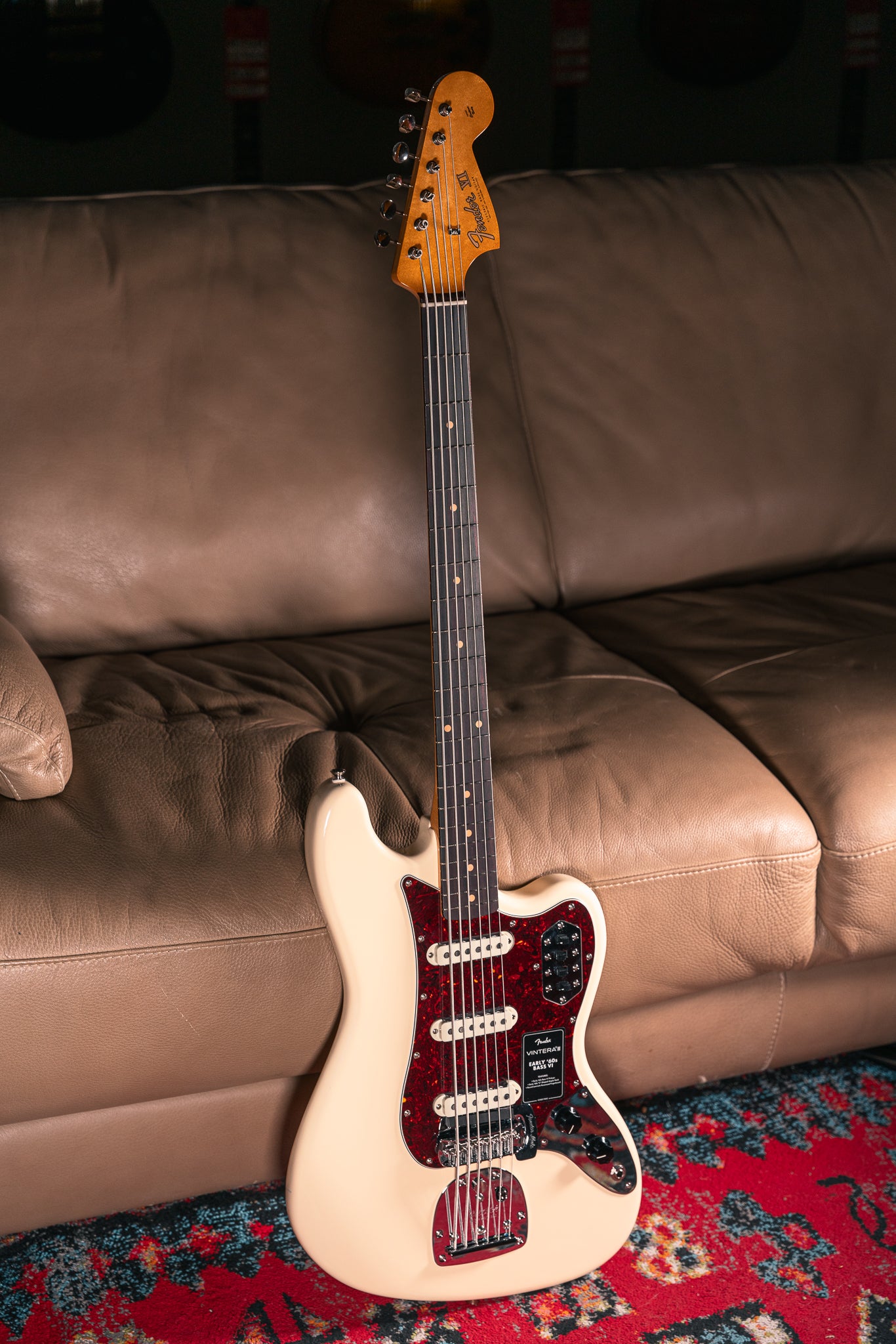 Fender Vintera III Early '60s Bass VI in Olympic White