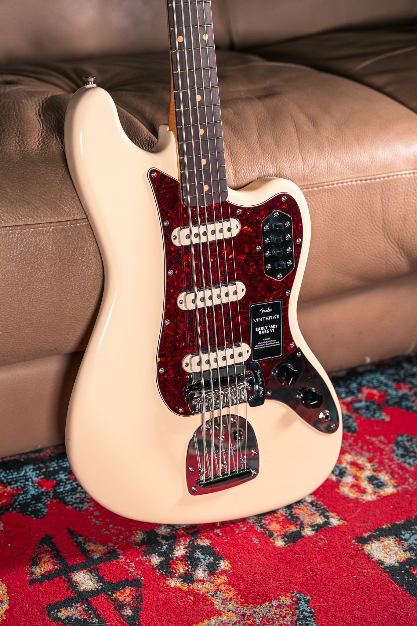 Fender Vintera III Early '60s Bass VI in Olympic White