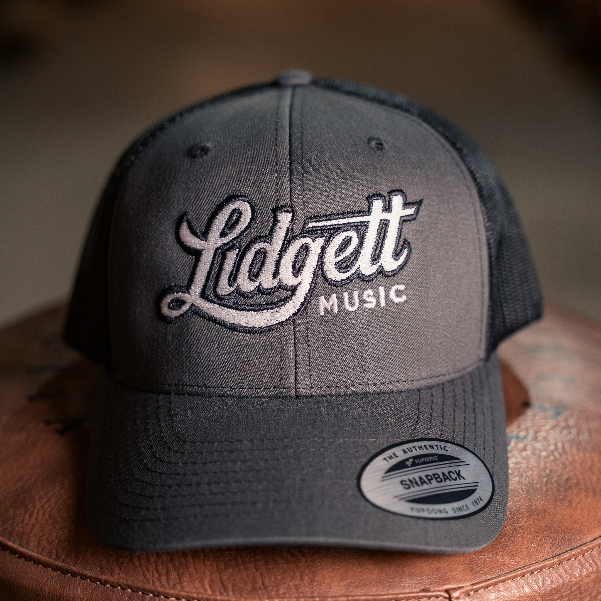 Gray Lidgett Music Trucker Hat - Black/Gray Logo