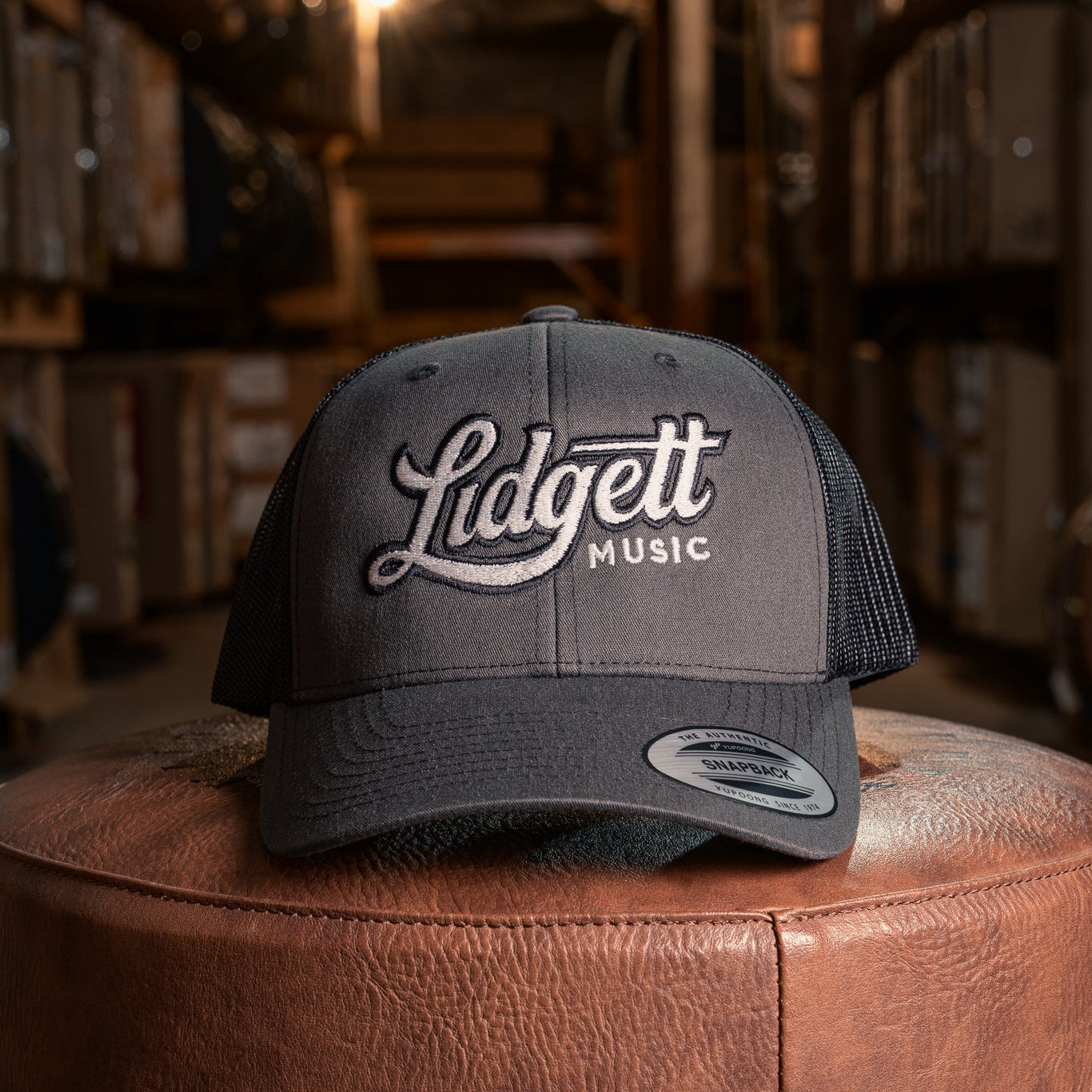 Gray Lidgett Music Trucker Hat - Black/Gray Logo