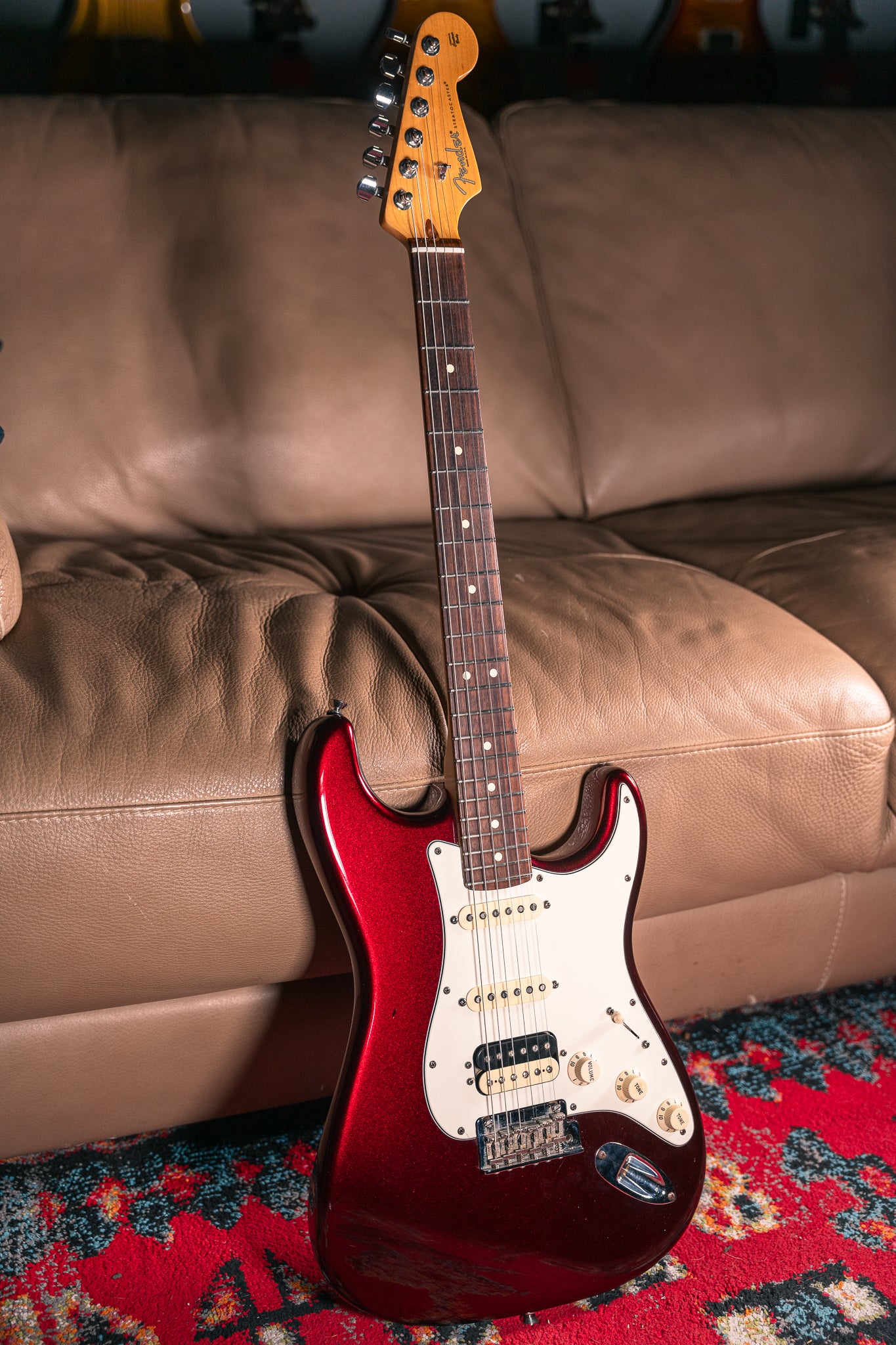 Fender American Standard Stratocaster HSS in Bordeaux Metallic, Pre-Owned