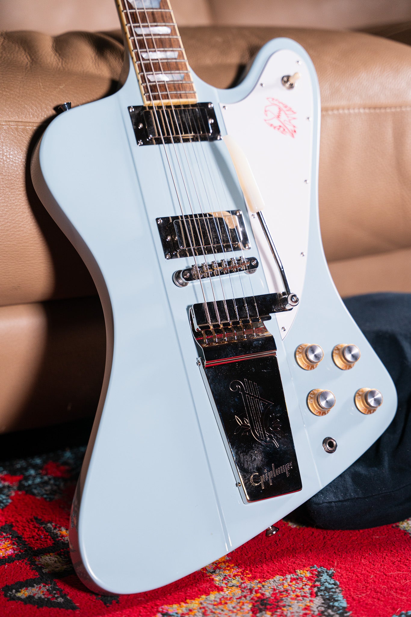 Epiphone 1963 Firebird V Maestro Vibrola Electric Guitar Frost Blue Pre-owned