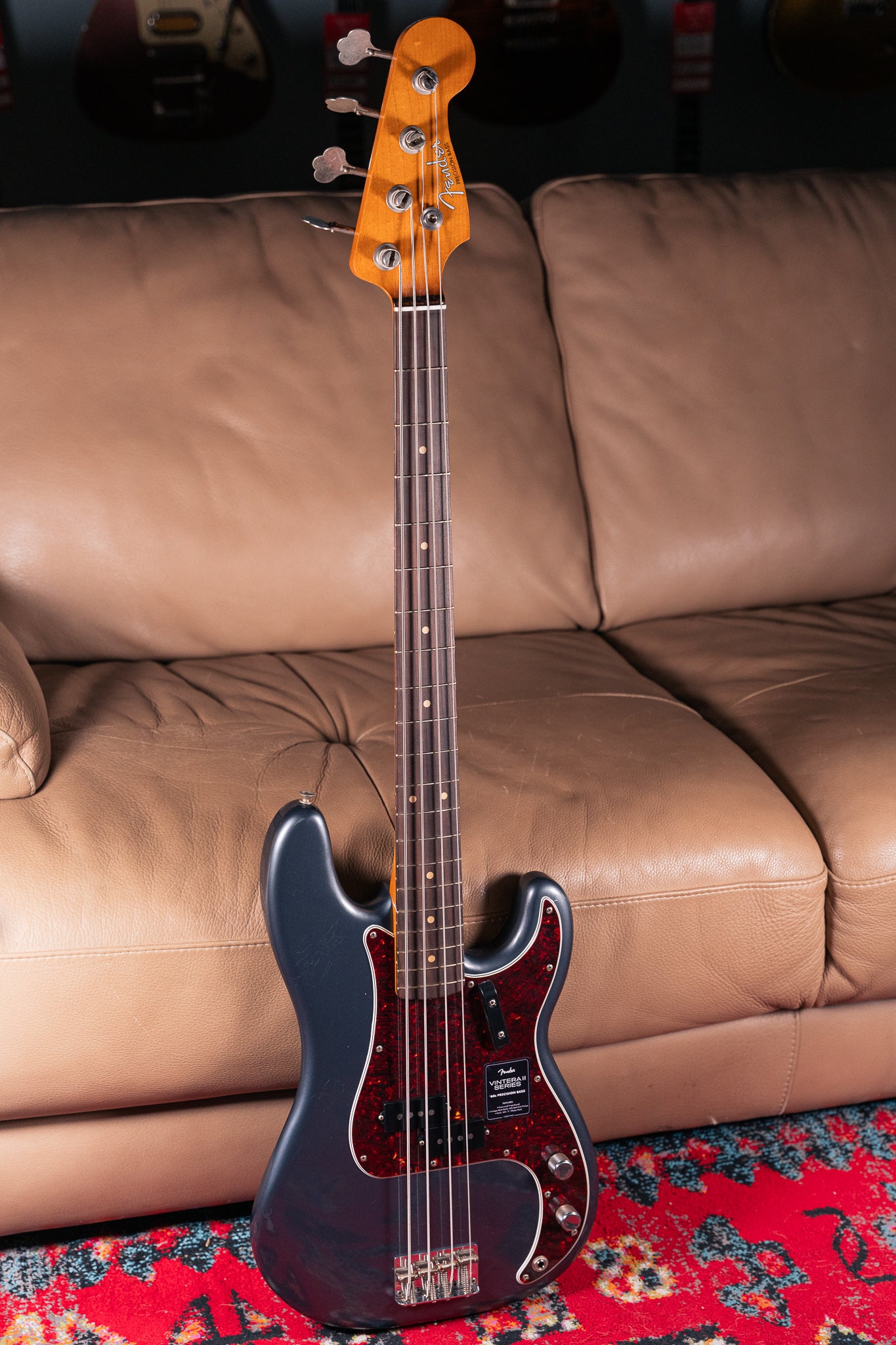 Fender LTD Vintera II Road Worn P Bass in Charcoal Frost Metallic