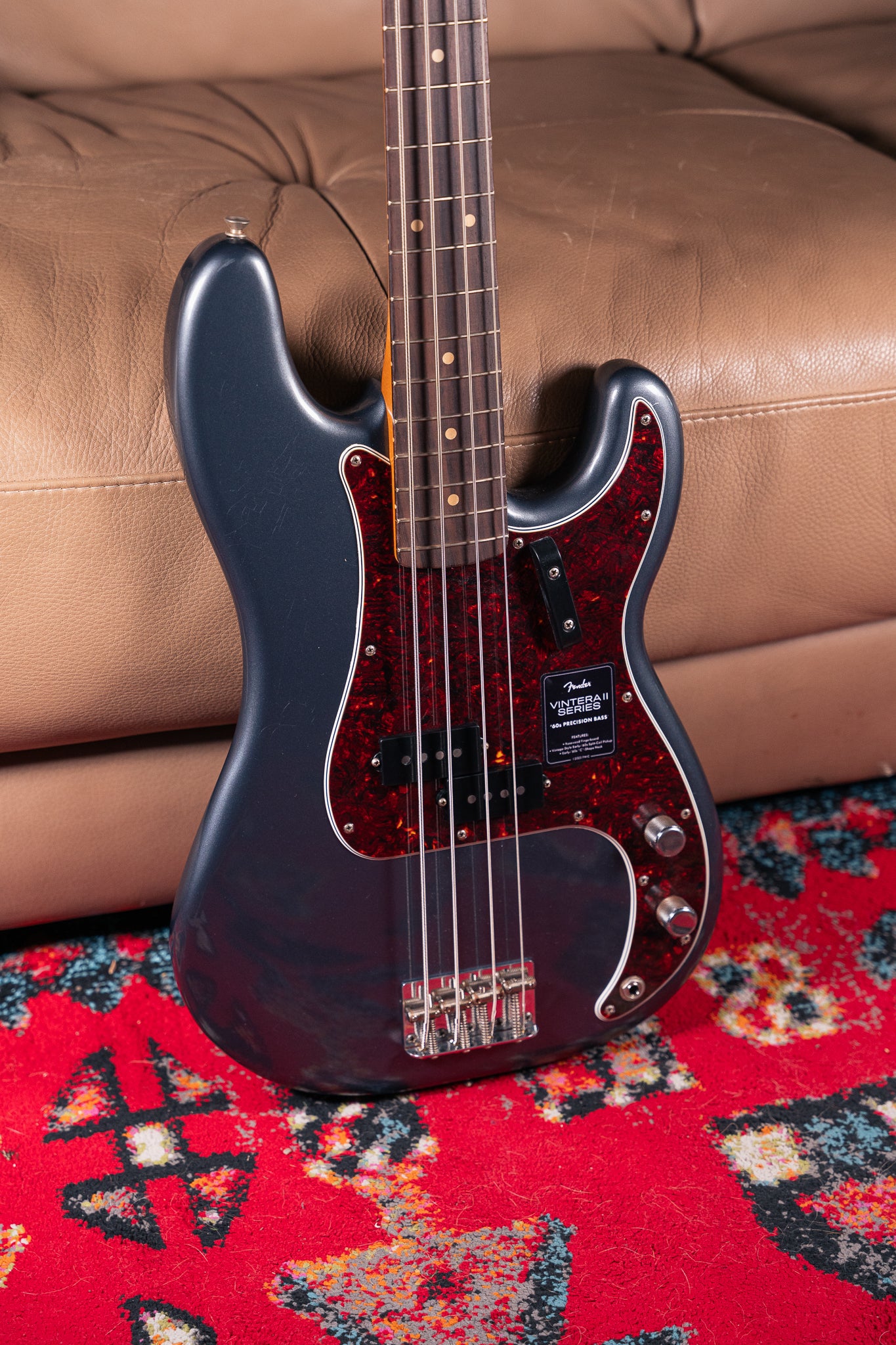 Fender LTD Vintera II Road Worn P Bass in Charcoal Frost Metallic