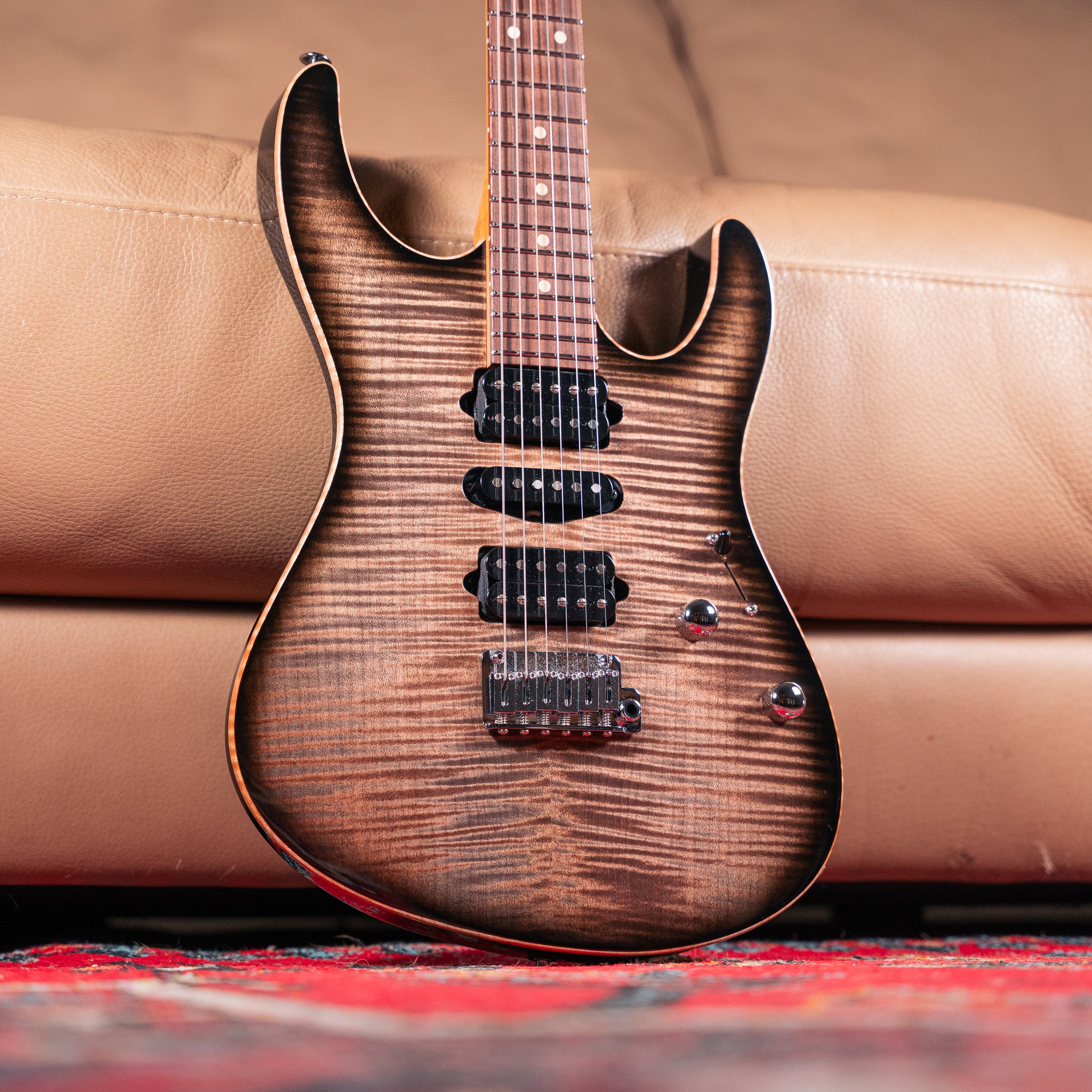 Suhr Modern Plus in Trans Charcoal Burst, Pre-Owned