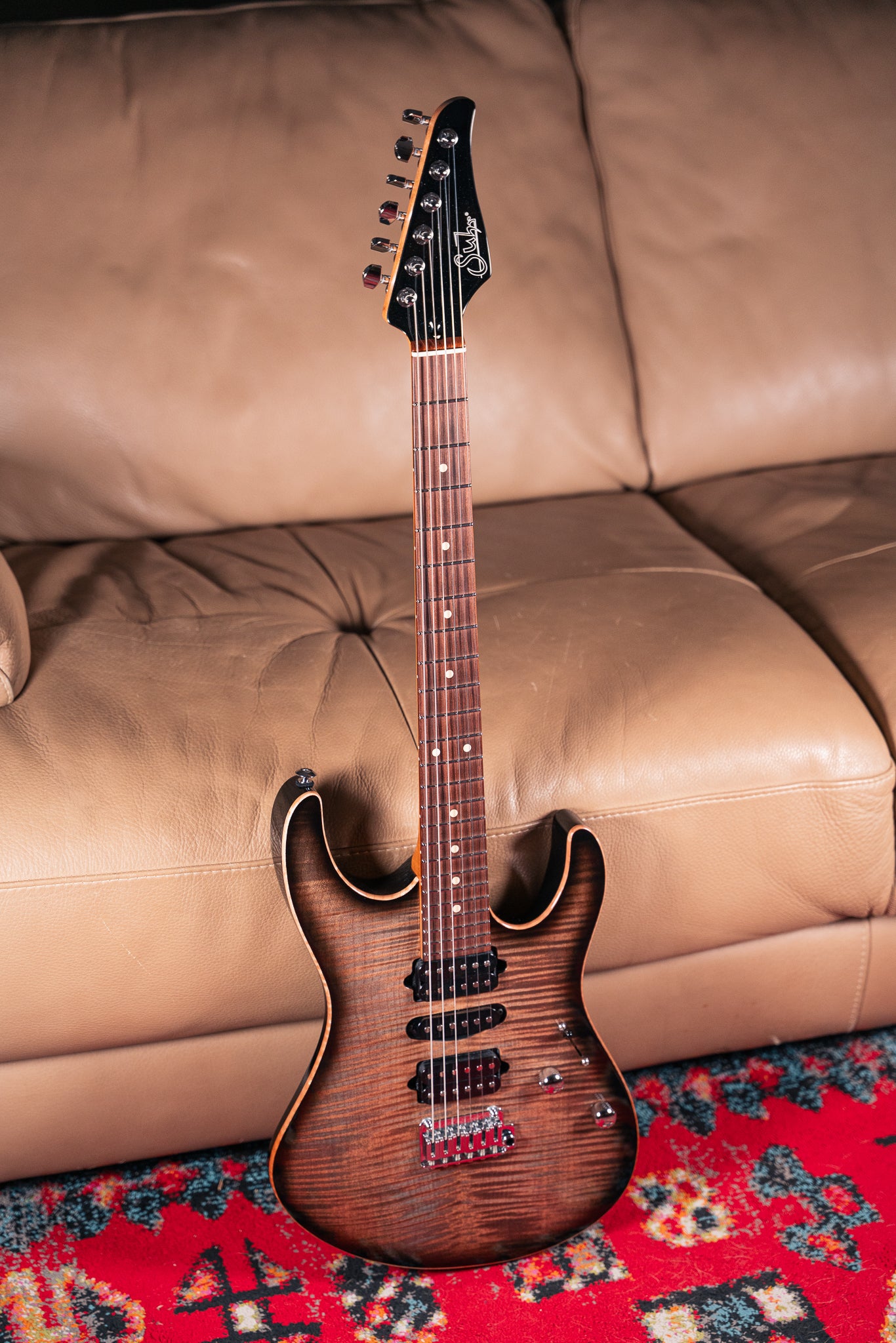 Suhr Modern Plus in Trans Charcoal Burst, Pre-Owned