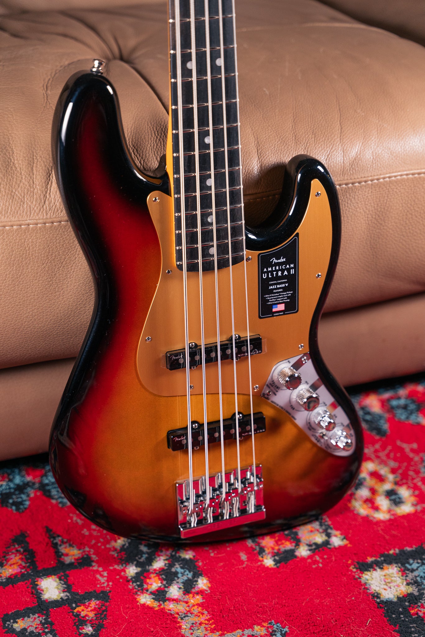 Fender American Ultra II Jazz Bass V in Ultraburst