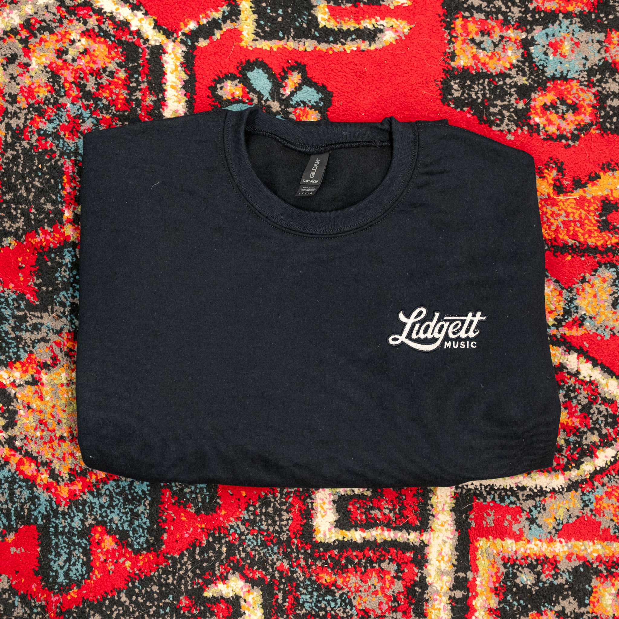 Lidgett Music Black Crewneck w/ Small Logo