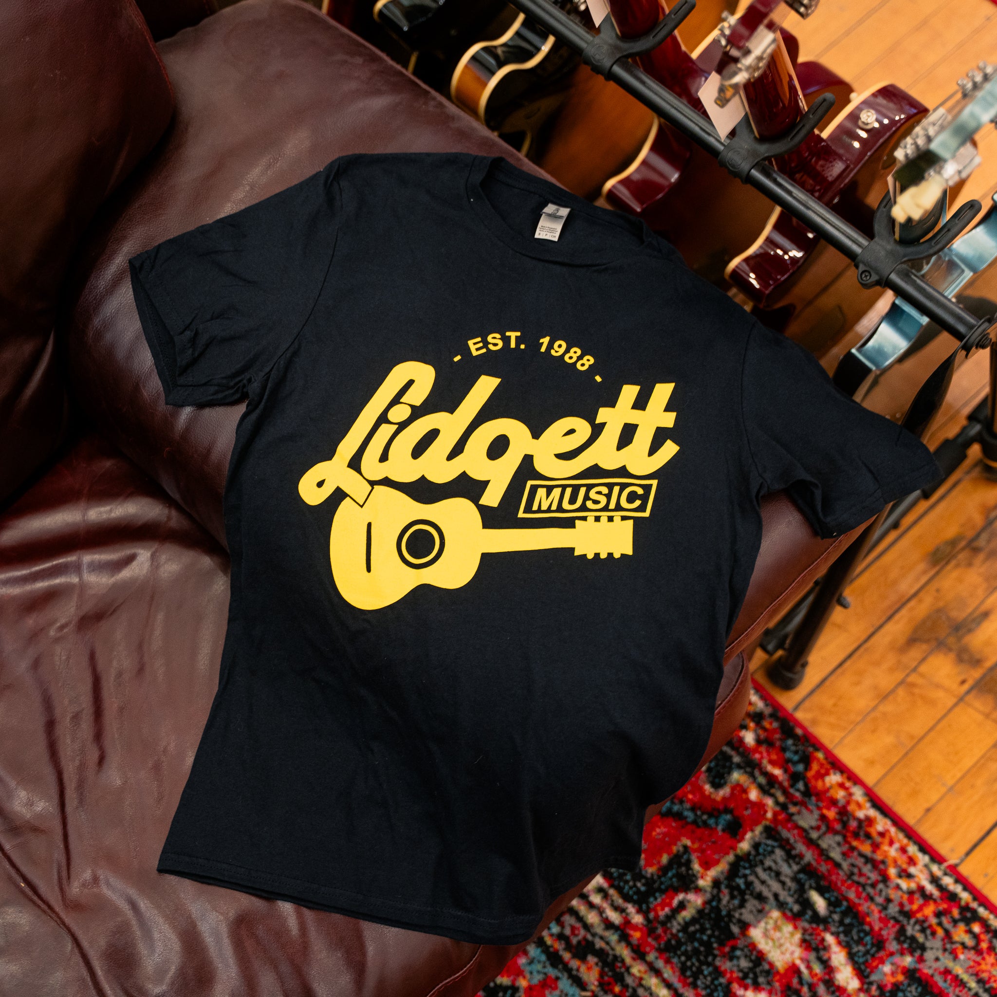 Lidgett Music Logo Tee Black and Gold