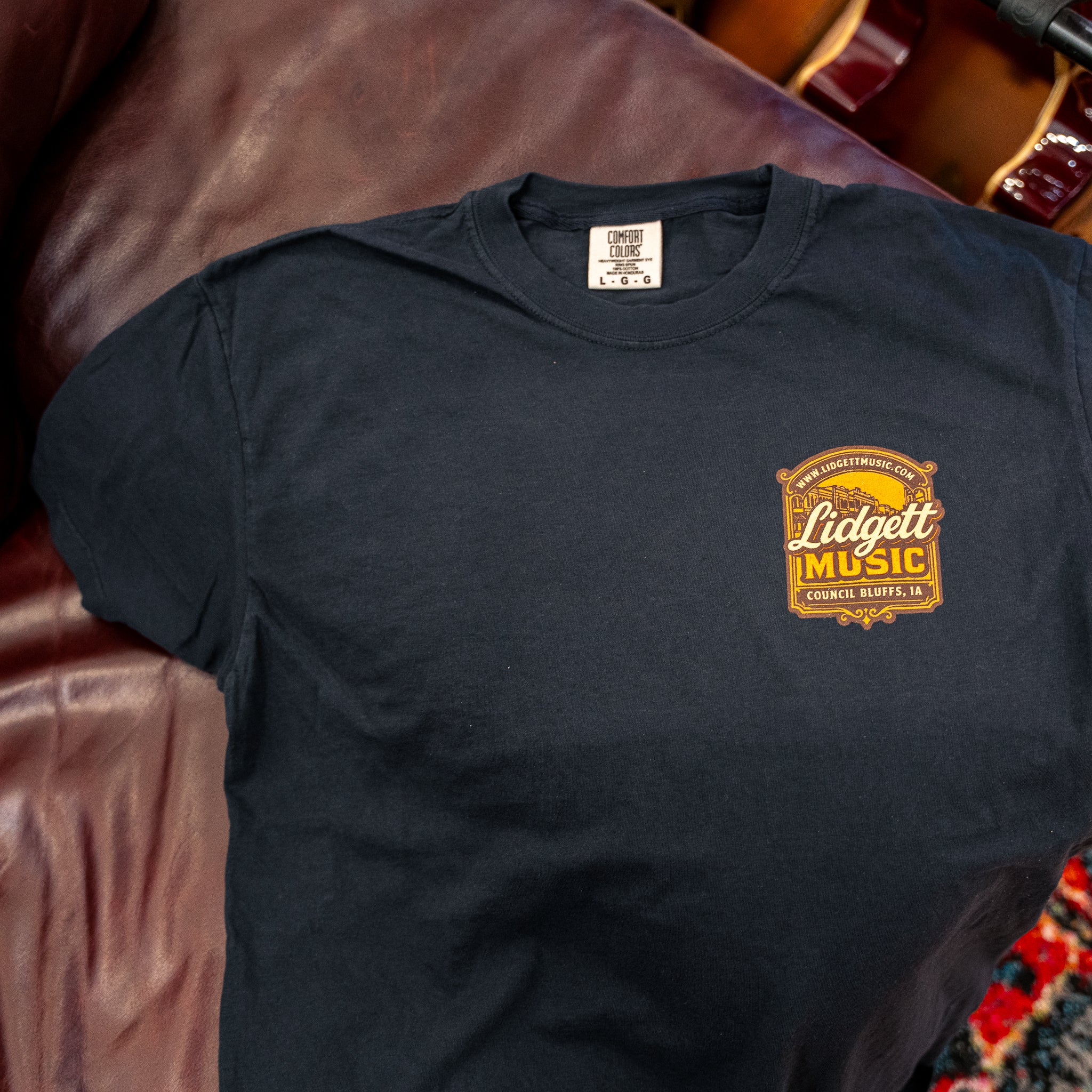 Lidgett Music "Rustic" Logo T Shirt - Black