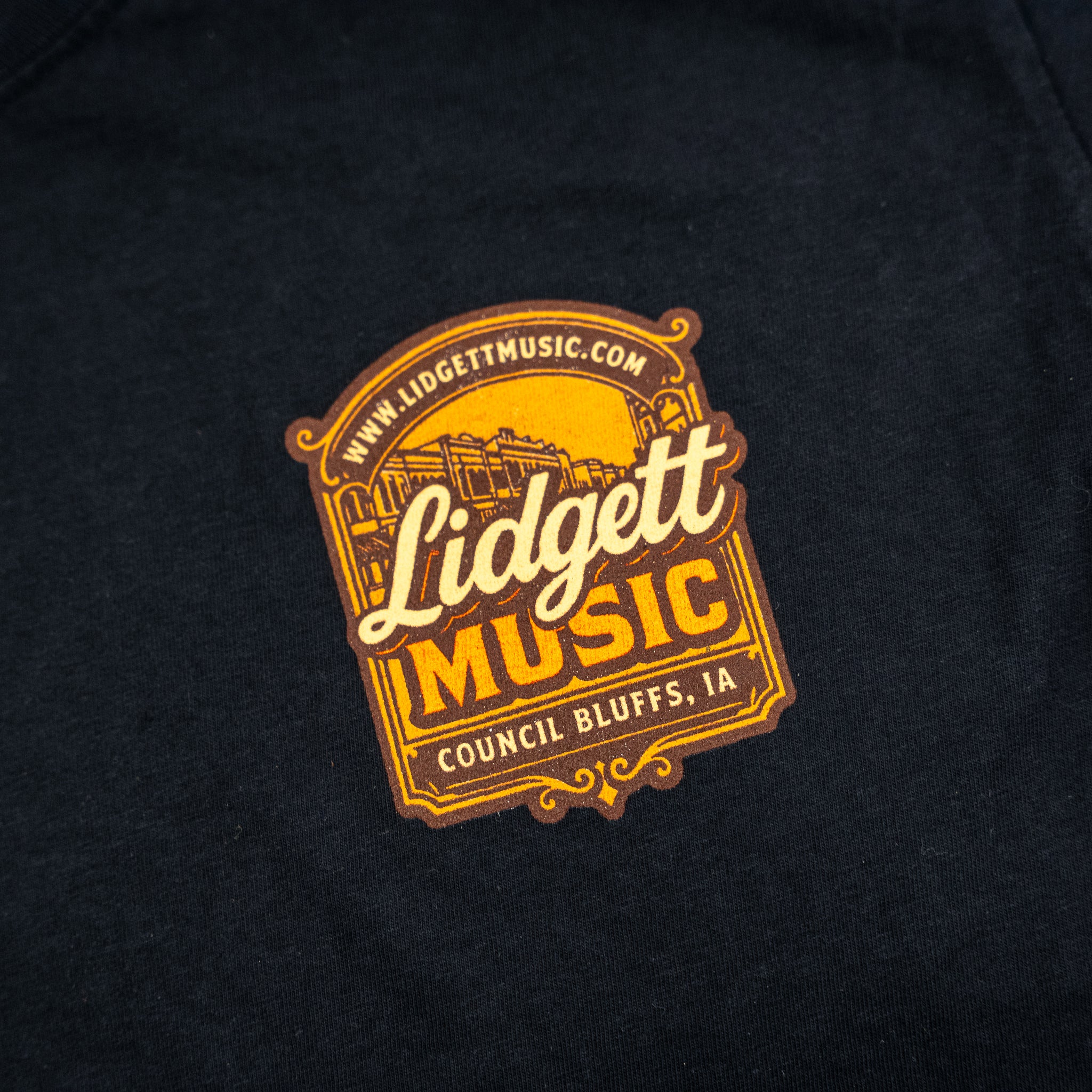 Lidgett Music "Rustic" Logo T Shirt - Black