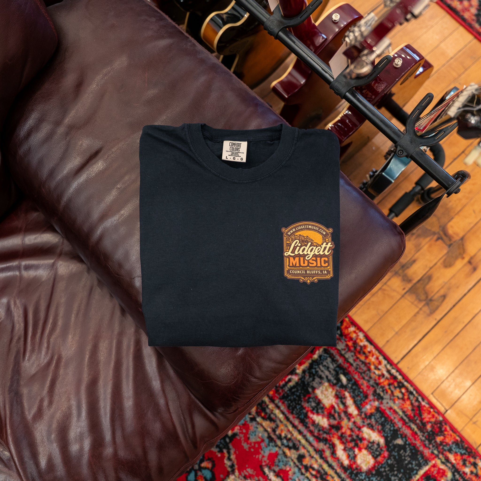 Lidgett Music "Rustic" Logo T Shirt - Black