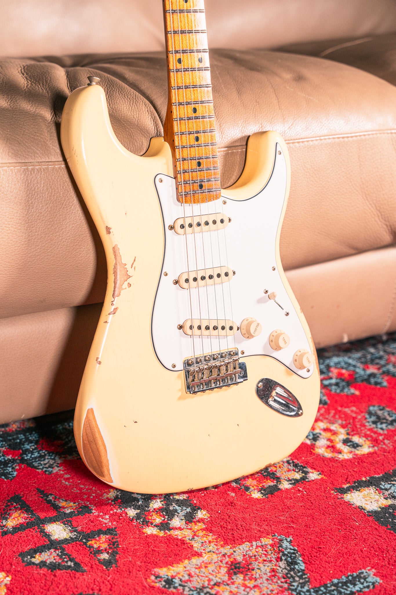 Fender Custom Shop Empire Custom '59 Transition Stratocaster Relic in Aged Vintage White, Pre-Owned