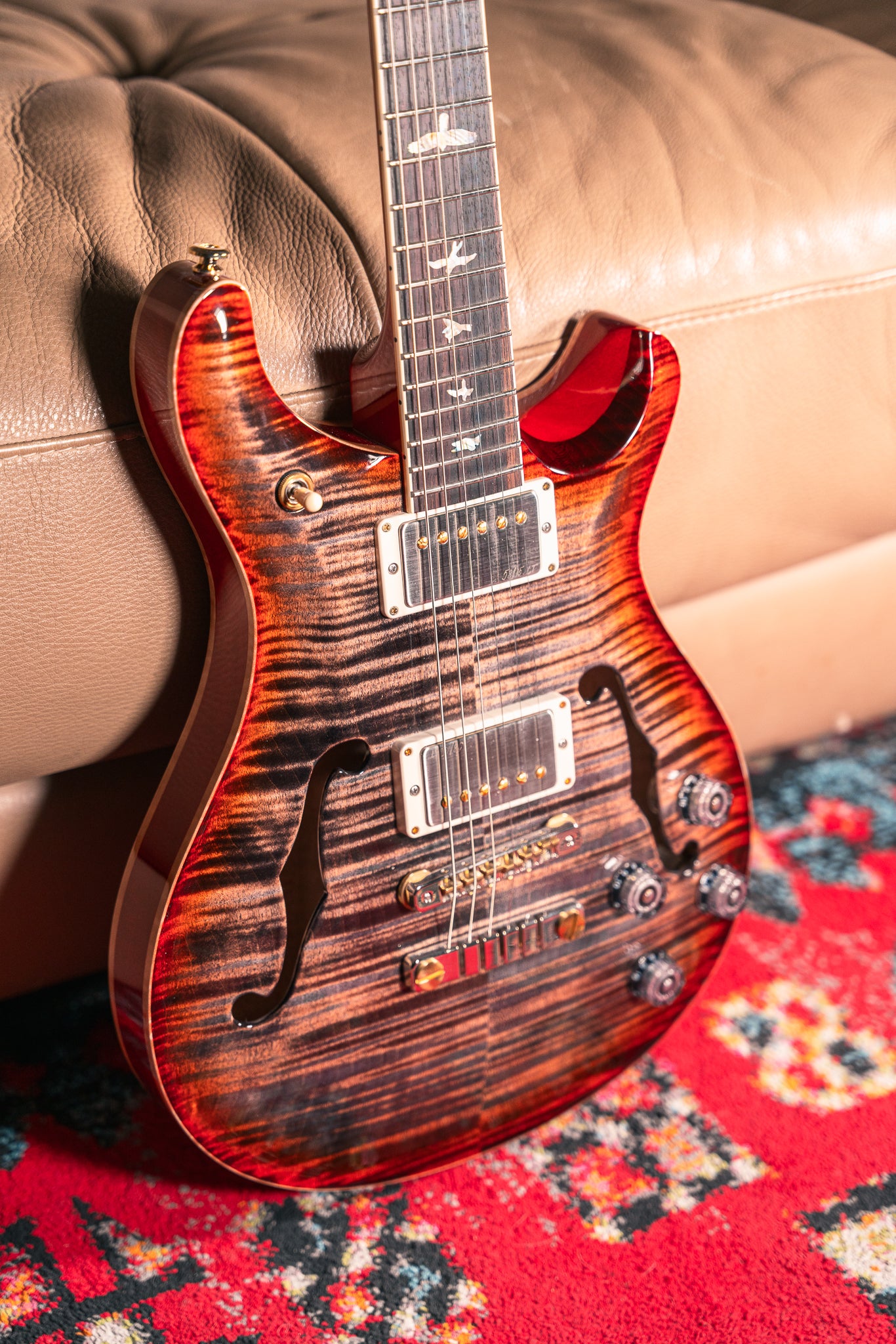 PRS - 2023 - Hollowbody II McCarty 594 10-Top in Charcoal Cherry Burst Pre-owned