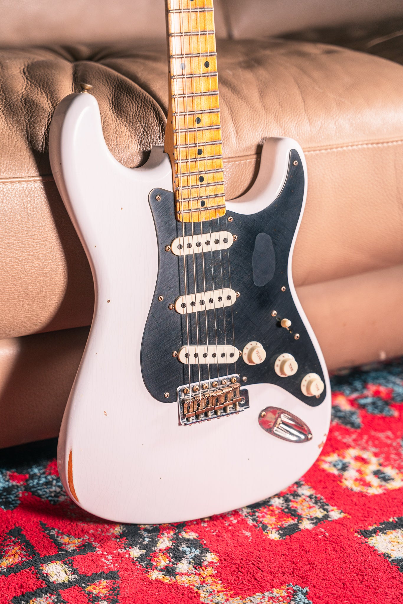 Fender Custom Shop Ancho Poblano Stratocaster Relic in Opaque White Blonde