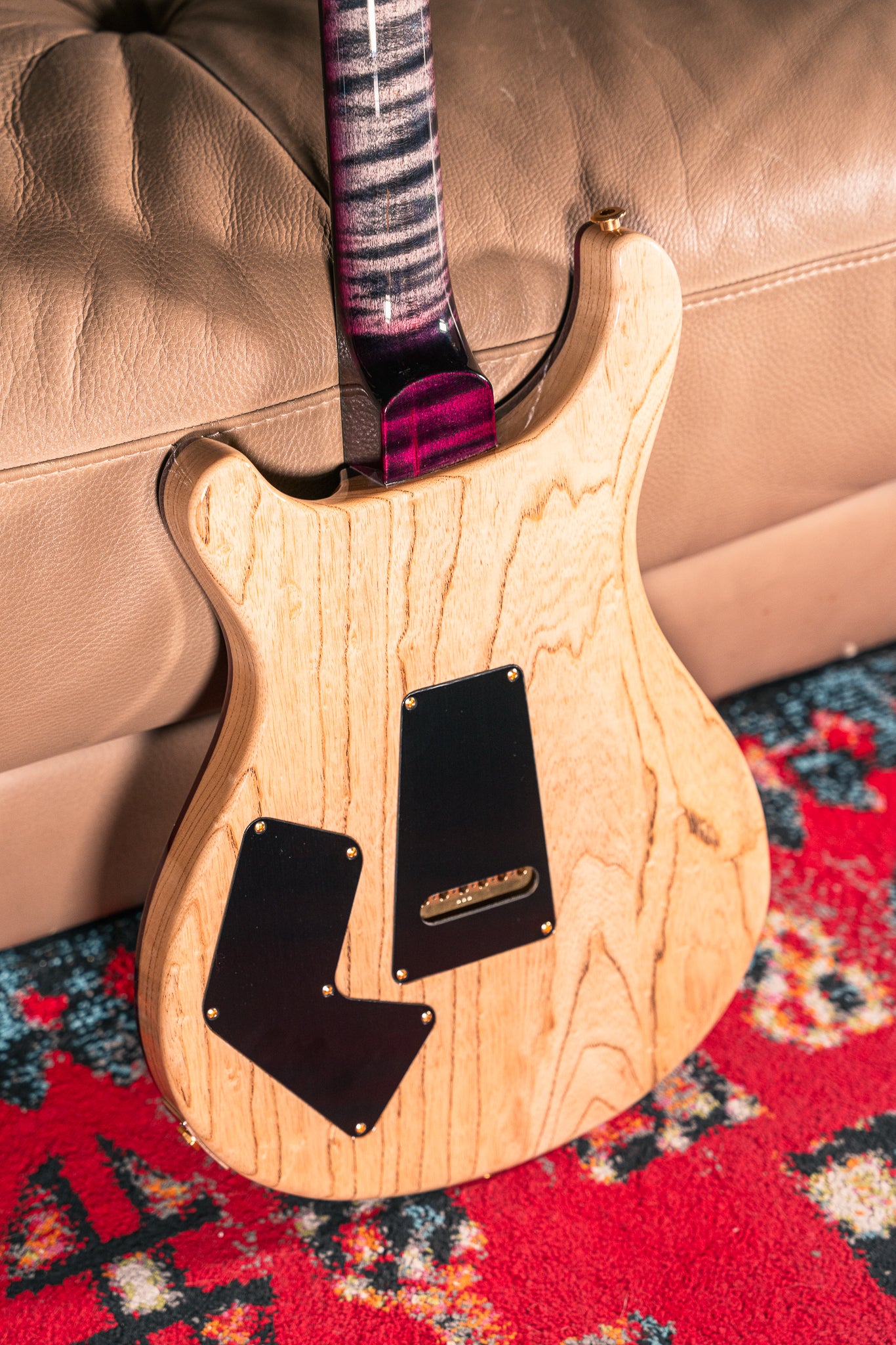 PRS Wood Library Modern Eagle V 10-Top in Charcoal Purple Wrap Burst