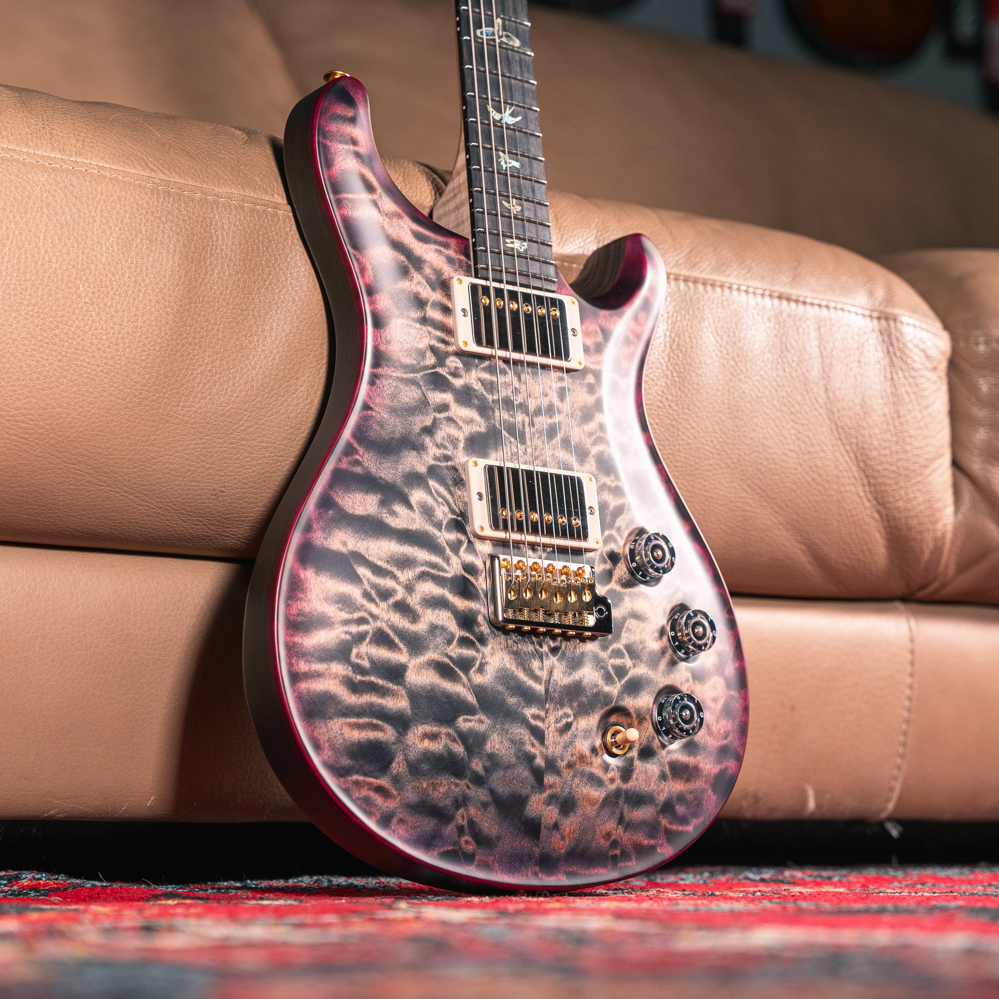 PRS Wood Library DGT 10 Top in Satin Purple Charcoal Wrap Burst