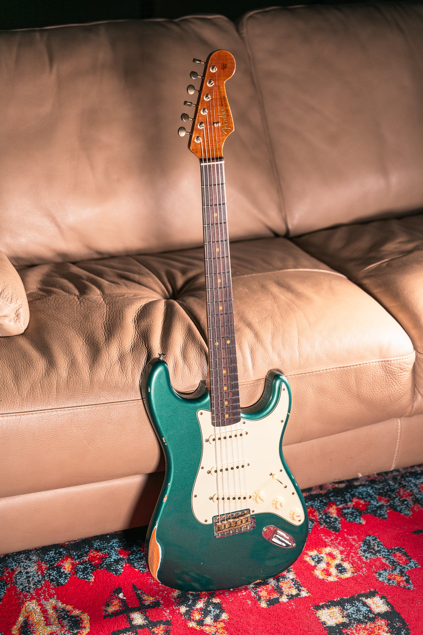 Fender Custom Shop '63 Stratocaster Relic in Aged Sherwood Green Metallic, Pre-Owned