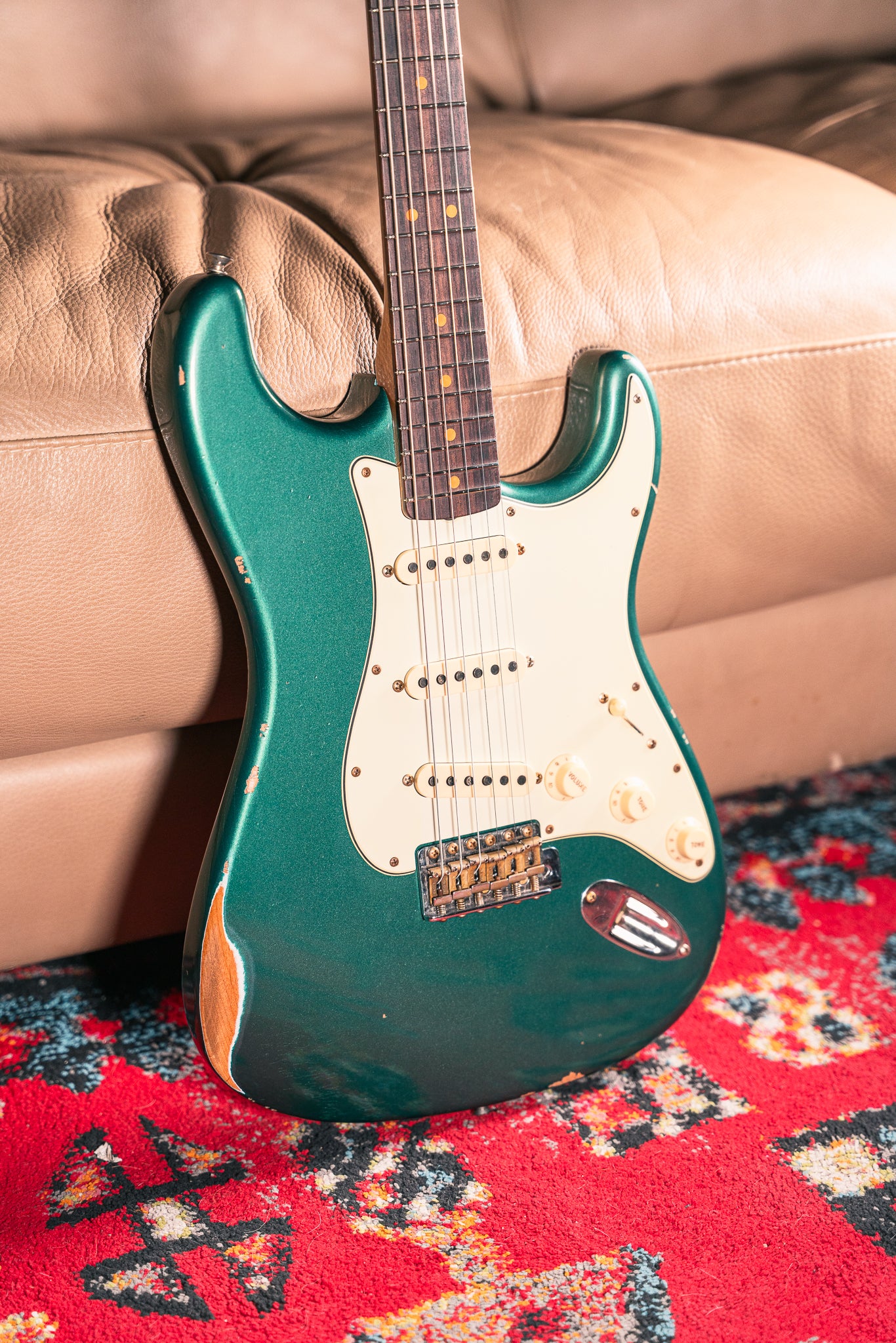 Fender Custom Shop '63 Stratocaster Relic in Aged Sherwood Green Metallic, Pre-Owned