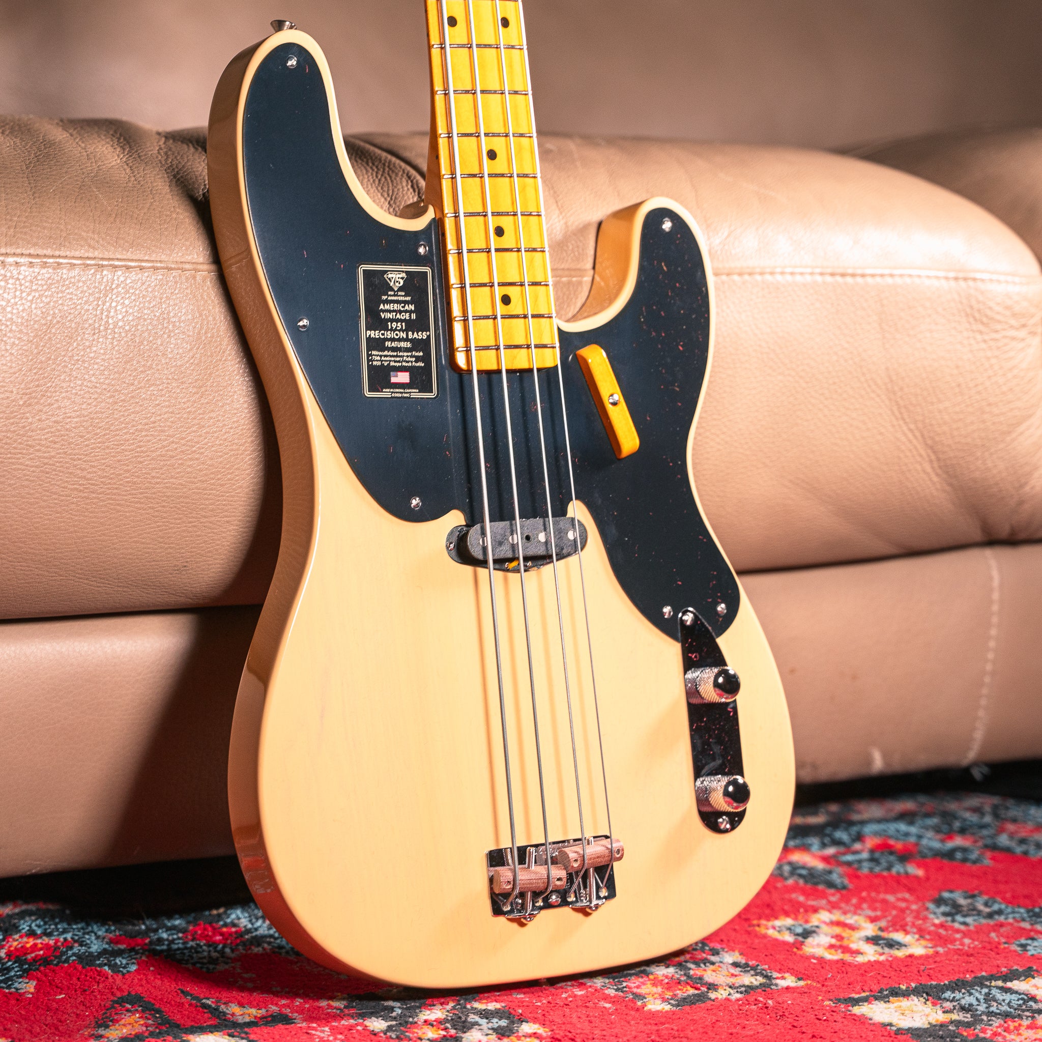 Fender 75th Anniversary American Vintage II '51 Precision Bass in Butterscotch Blonde