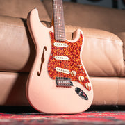Fender LTD American Professional II Stratocaster Thinline in Transparent Shell Pink
