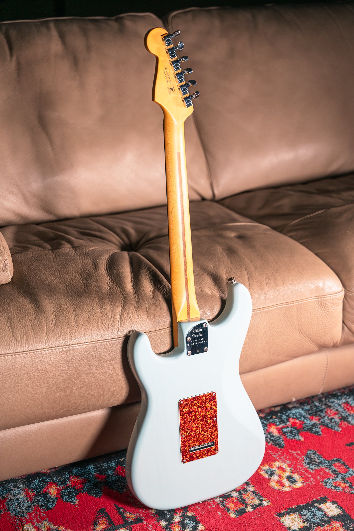 Fender LTD American Professional II Stratocaster Thinline in Transparent Daphne Blue