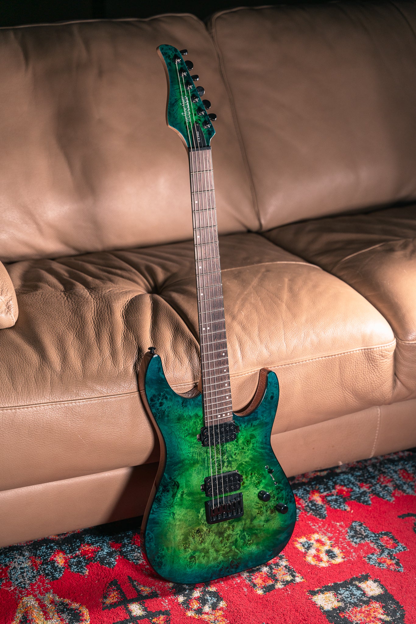 Schecter C-6 Pro in Aqua Burst