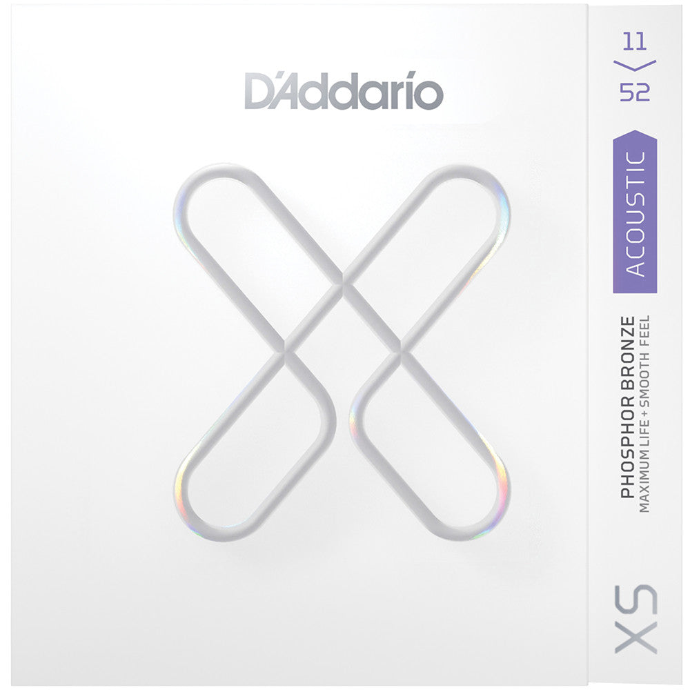 D'Addario 11-52 Custom Light XS Phosphor Bronze Coated Acoustic Guitar Strings XSAPB1152