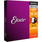 Elixir 80/20 Bronze Nanoweb Coated Acoustic Guitar Strings Extra Light (10 - 47)