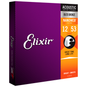 Elixir 80/20 Bronze Nanoweb Coated Acoustic Guitar Strings Light (12 - 53)