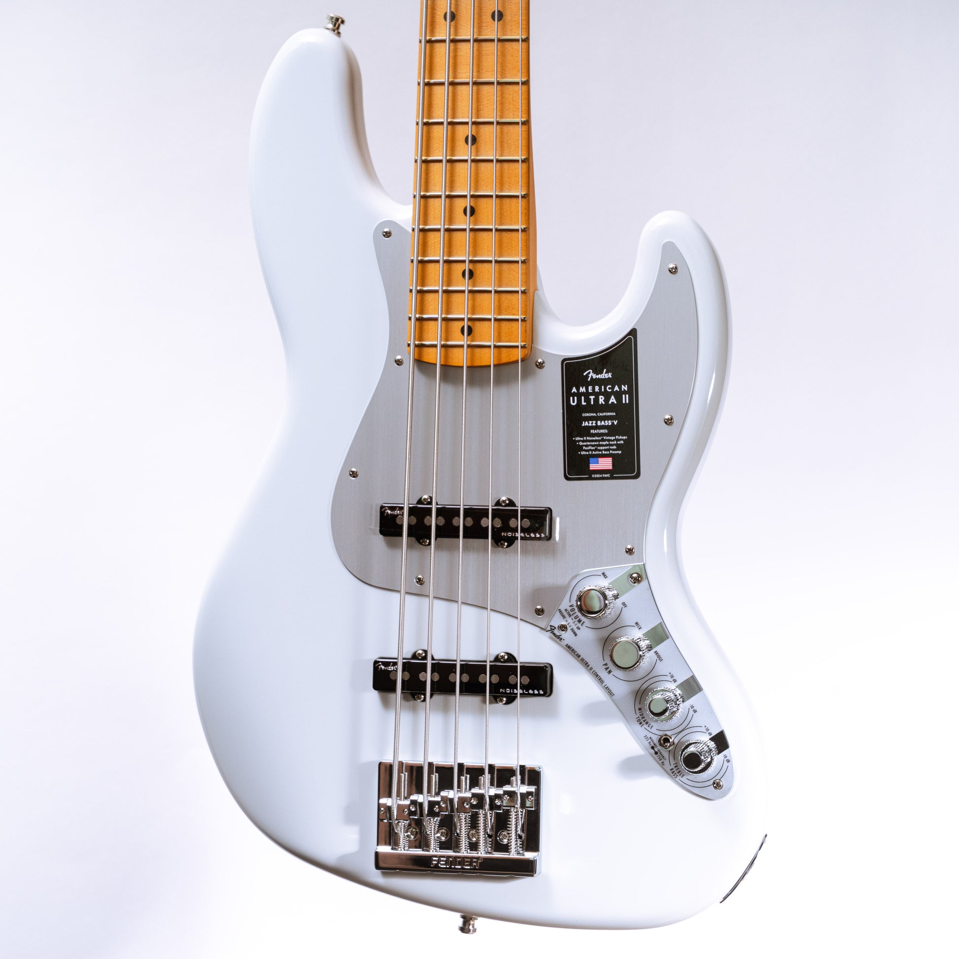 Fender American Ultra II Jazz Bass V in Avalanche
