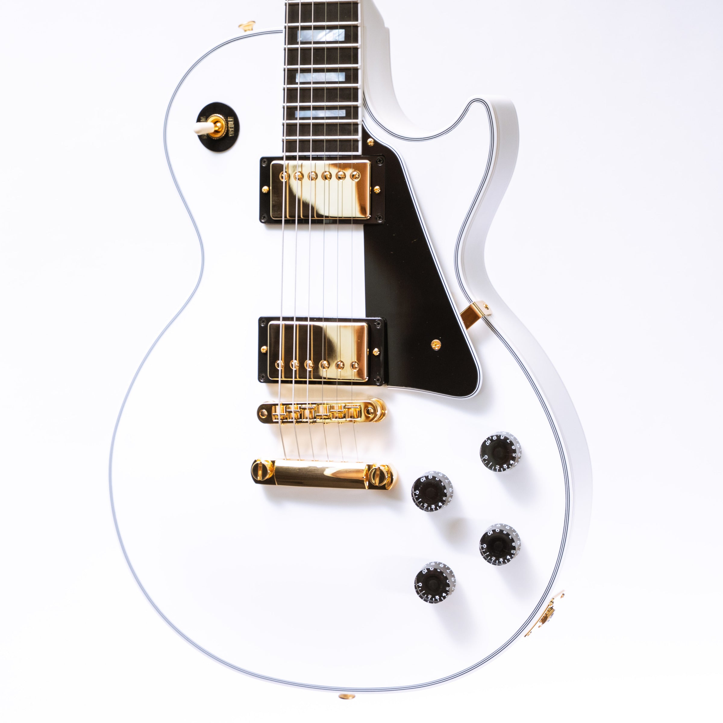 ギター Les Paul Custom Alpine White Gibson Custom Shop Les Paul Custom Alpine White | The Music Zoo
