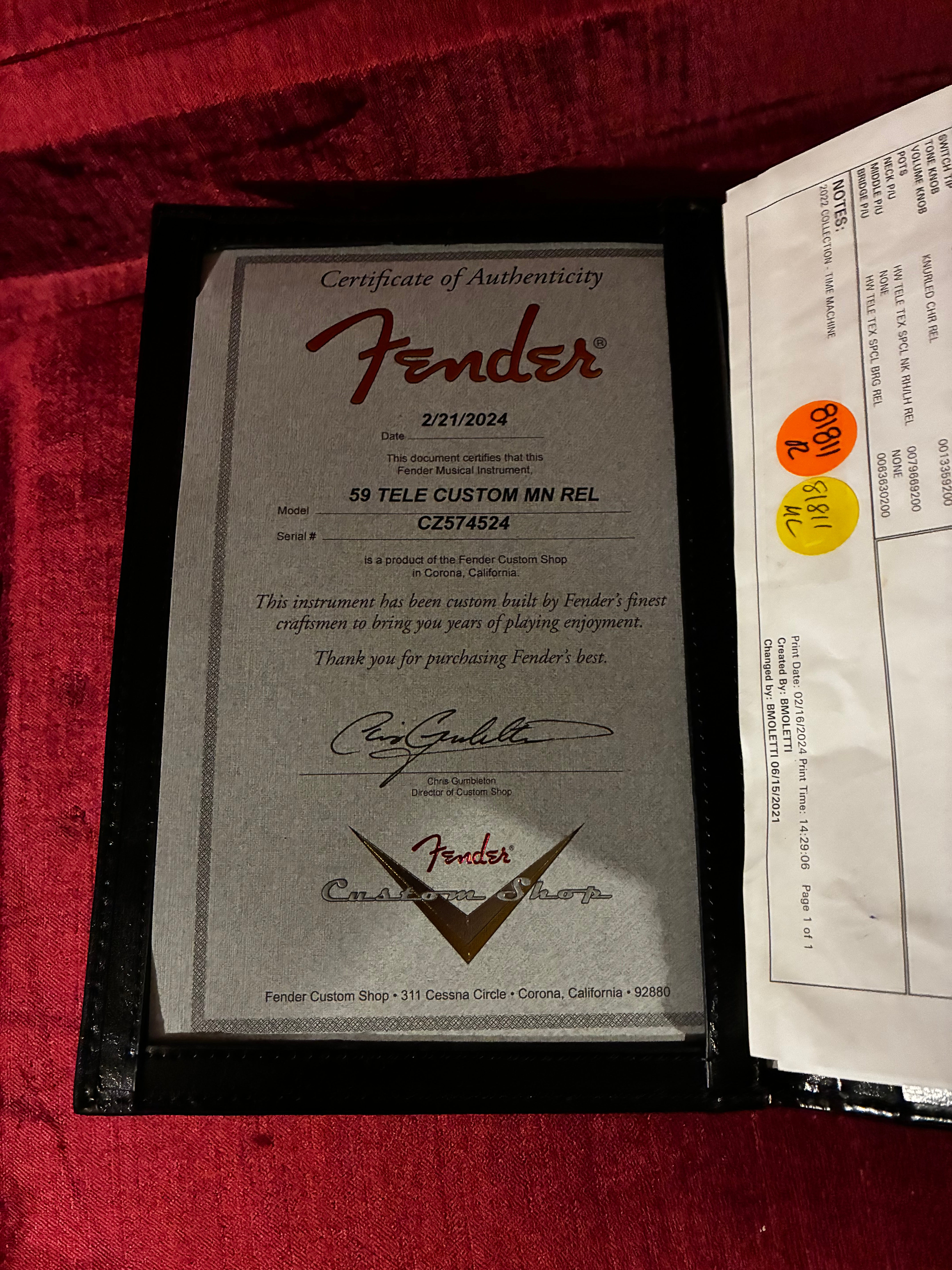 Fender Custom Shop '59 Telecaster Custom Relic in Wide-Fade Chocolate Sunburst, Pre-Owned