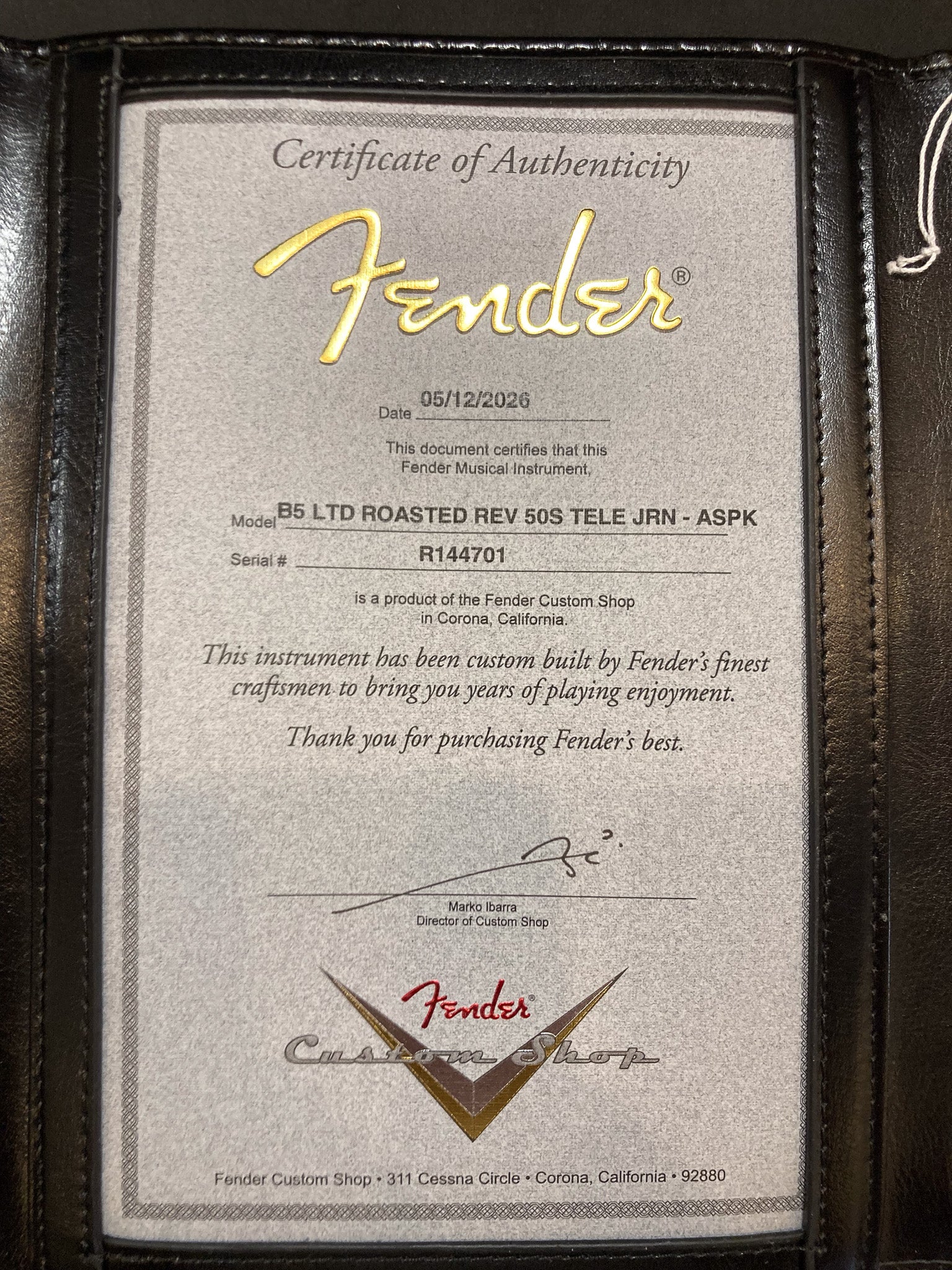 Fender Custom Shop Limited Edition Roasted Reverse '50s Telecaster® Journeyman Relic® Pre-Owned